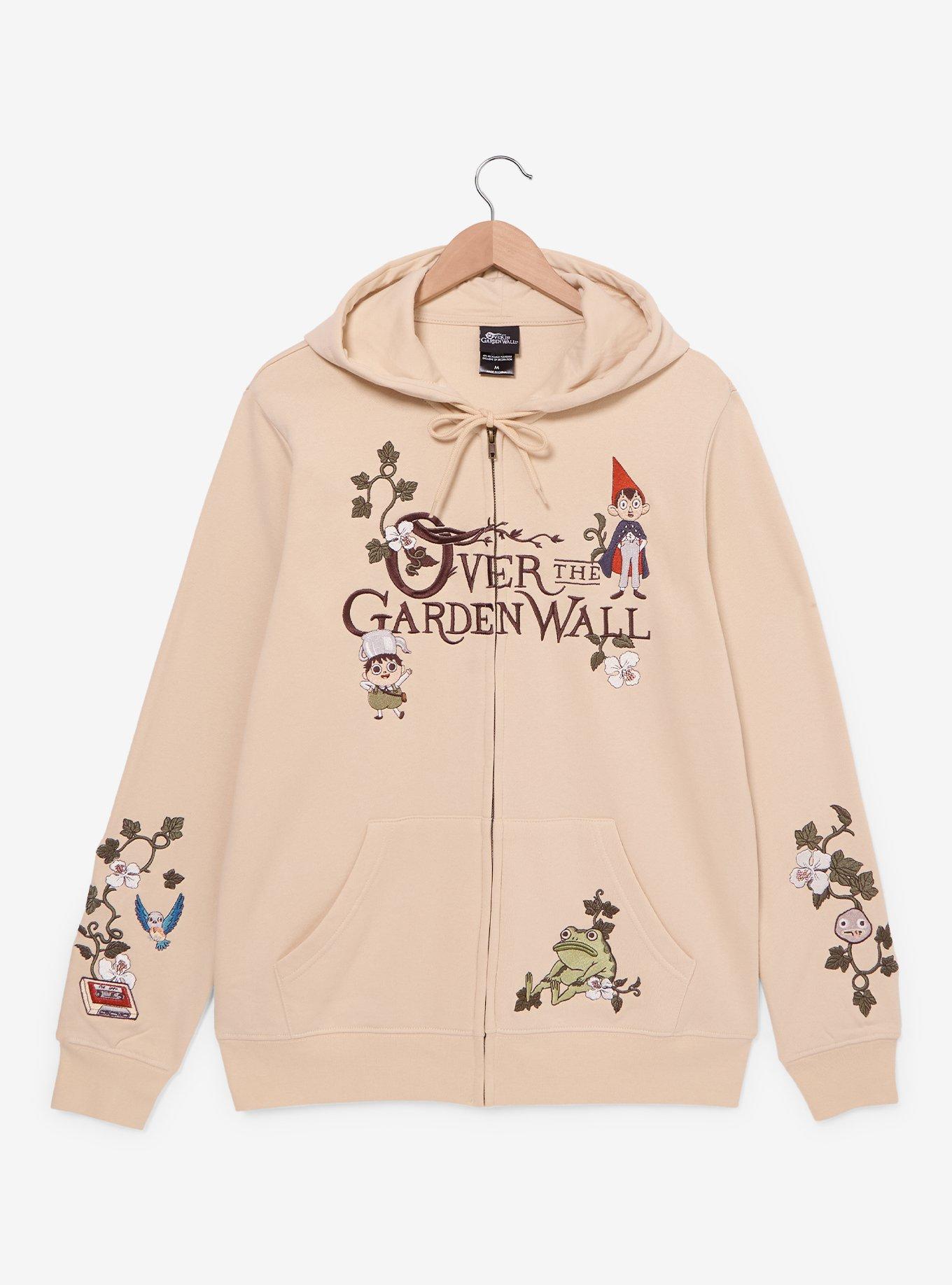 Over The Garden Wall Floral Icons Embroidered Zippered Hoodie - BoxLunch Exclusive, , hi-res