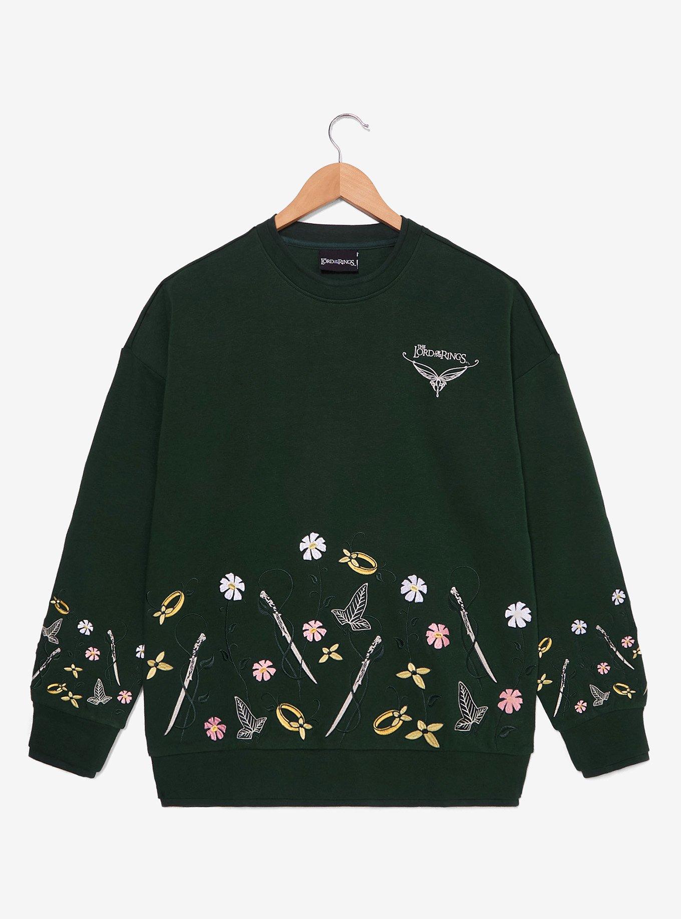 The Lord of the Rings Embroidered Crewneck — BoxLunch Exclusive, , hi-res