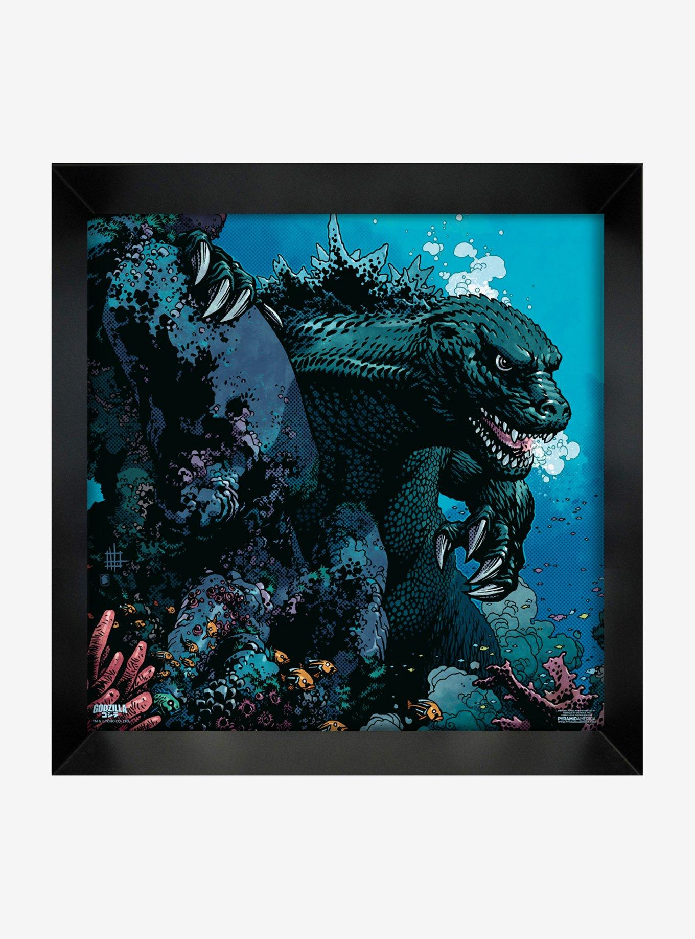Godzilla Underwater Framed Wall Art, , hi-res