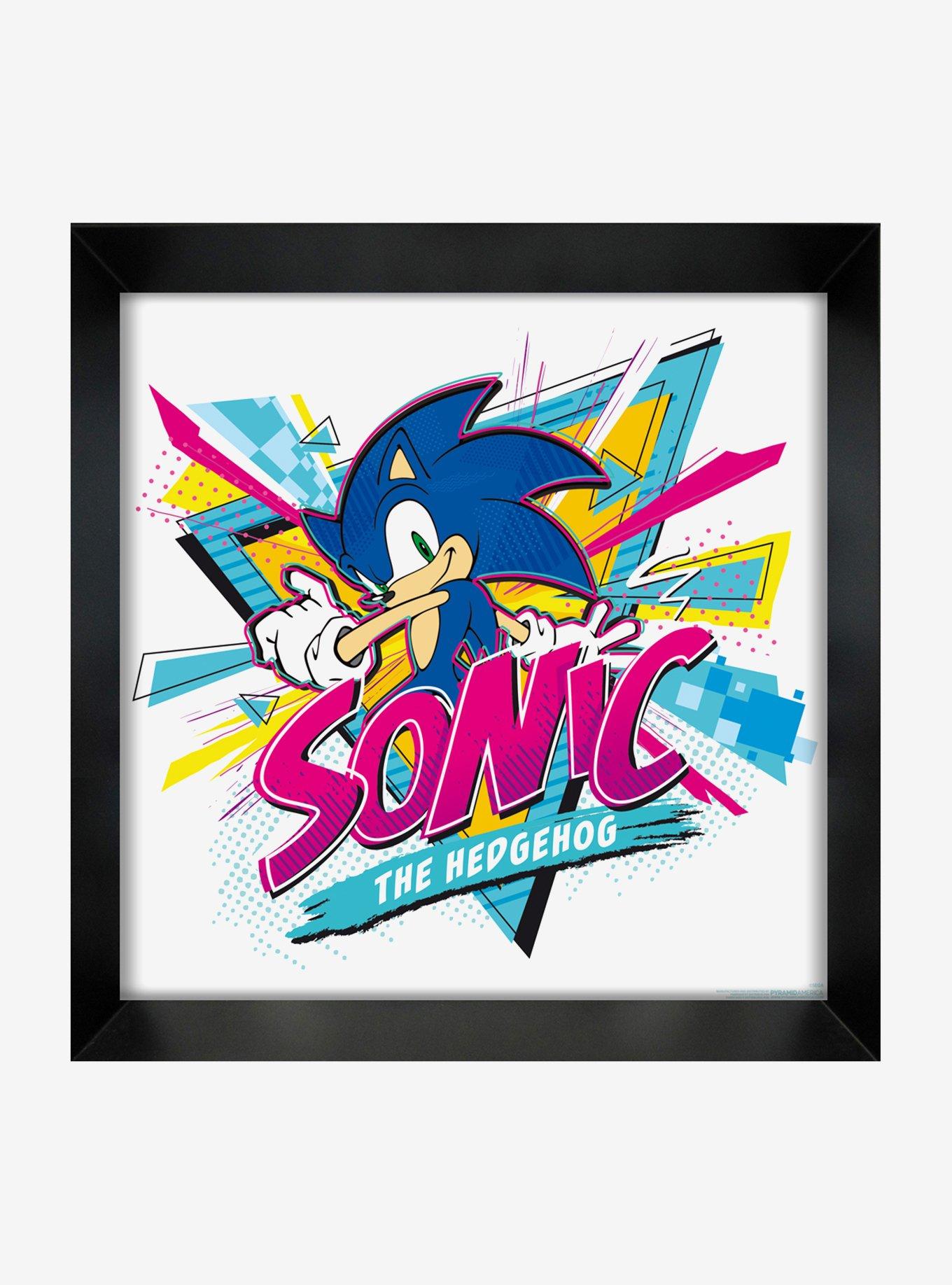 Sonic The Hedgehog Vintage Meta Framed Wall Art, , hi-res