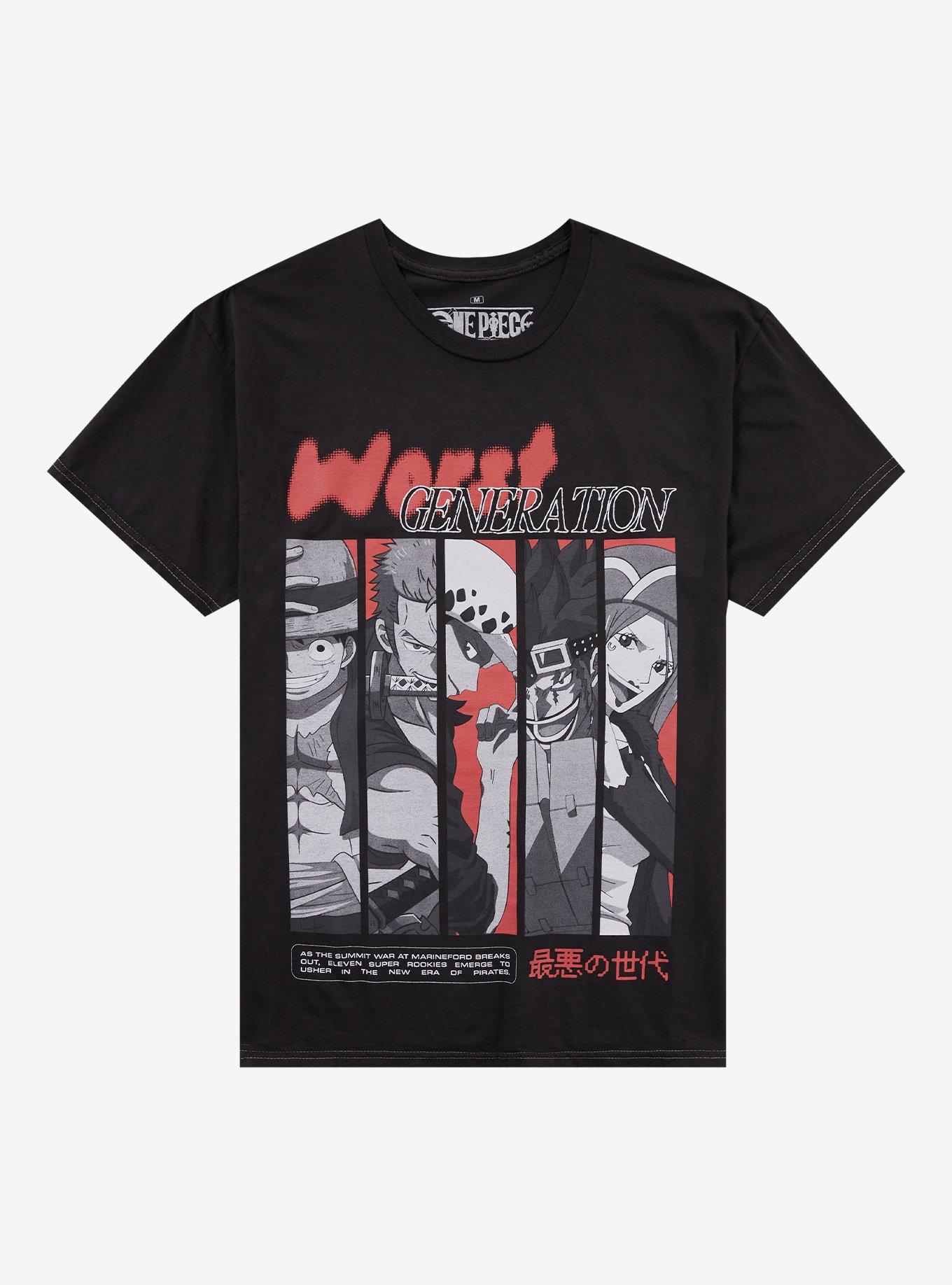 One Piece Worst Generation Panel Double-Sided T-Shirt, , hi-res