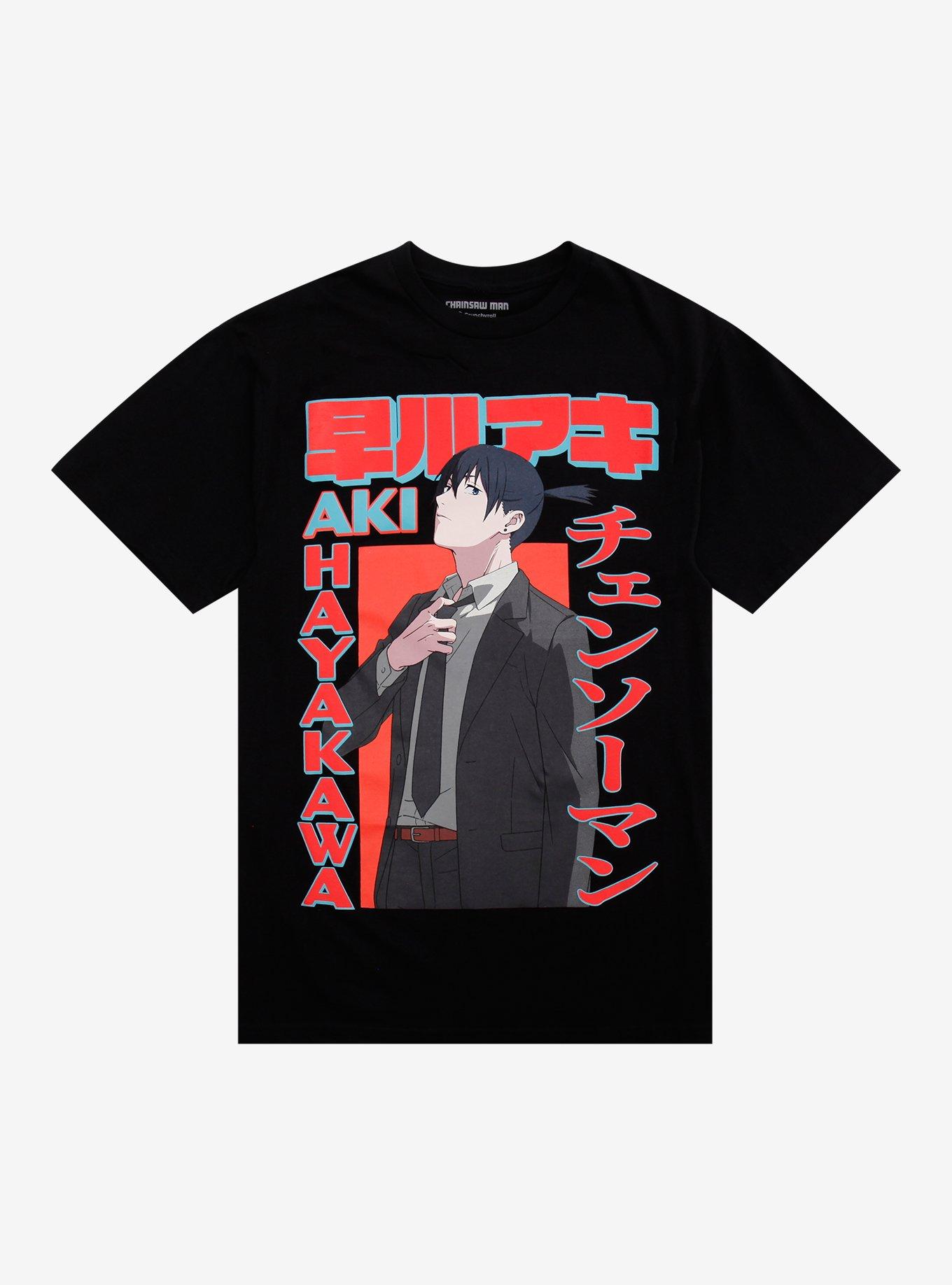 Chainsaw Man Aki Name Puff Print T-Shirt, , hi-res