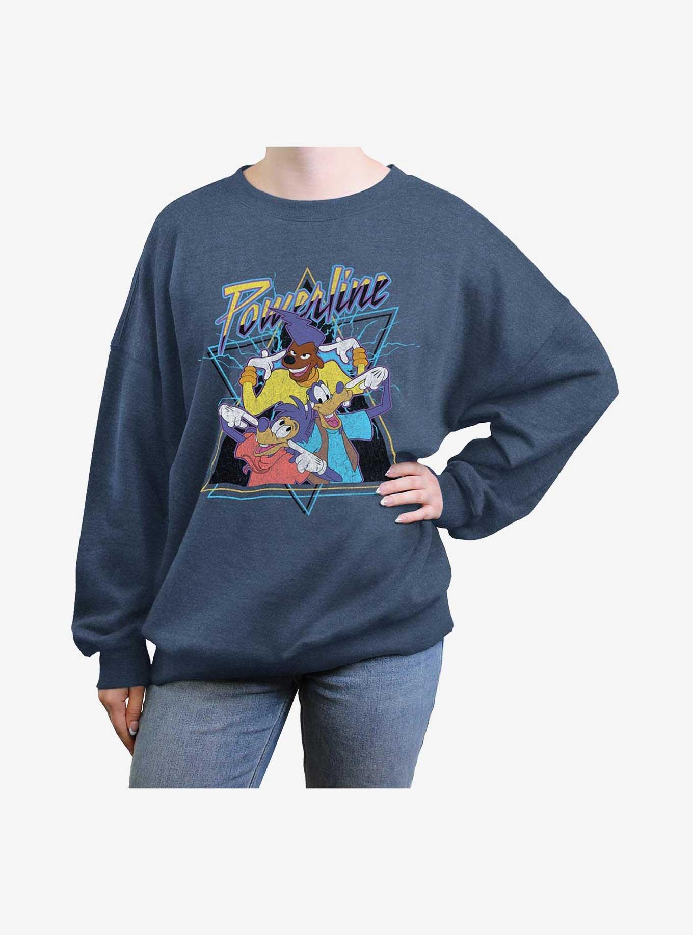 Disney A Goofy Movie Powerline Goof Group Girls Oversized Sweatshirt, , hi-res