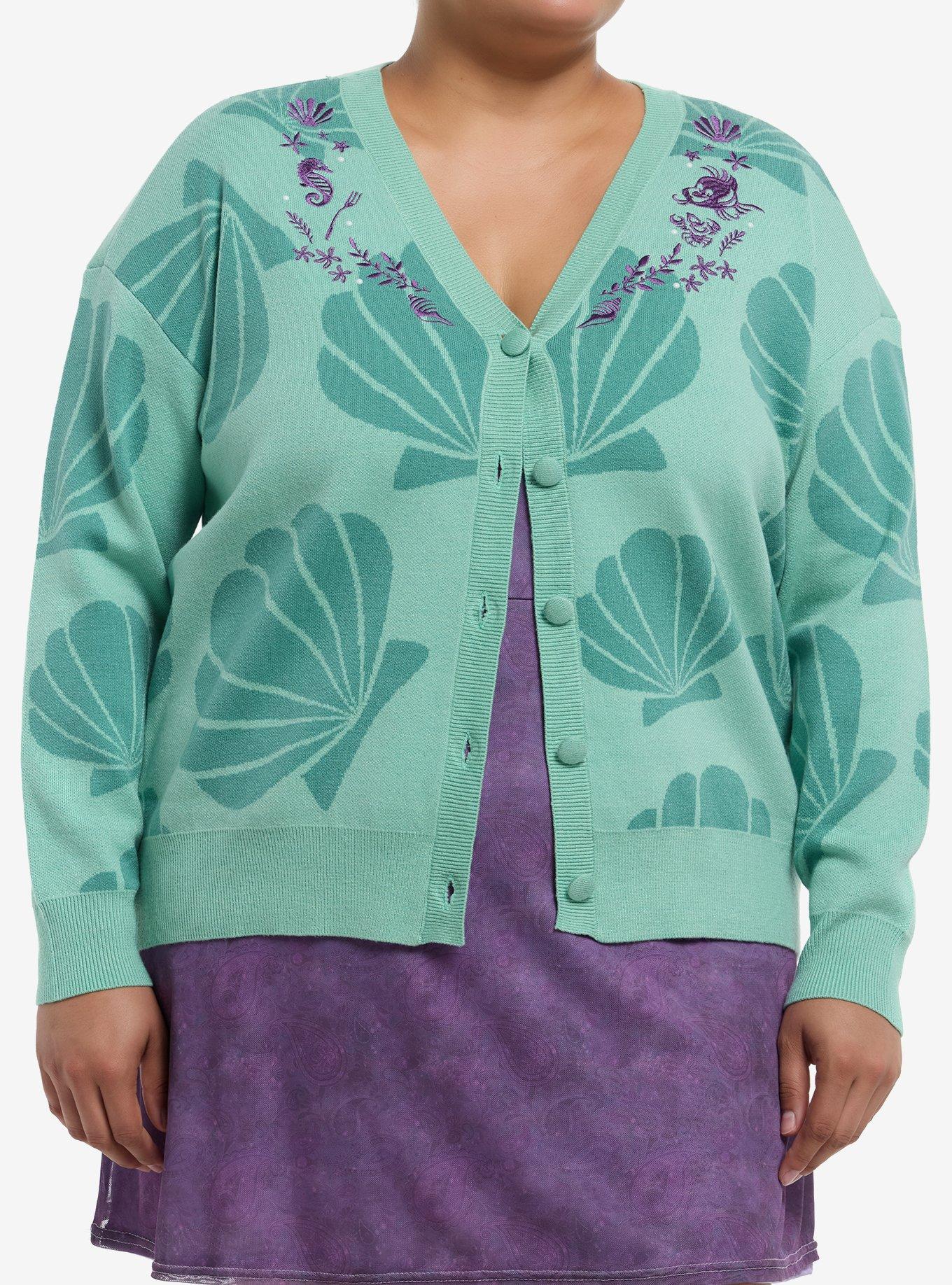 Her Universe Disney The Little Mermaid Icon Bead Cardigan Plus Size Her Universe Exclusive, , hi-res