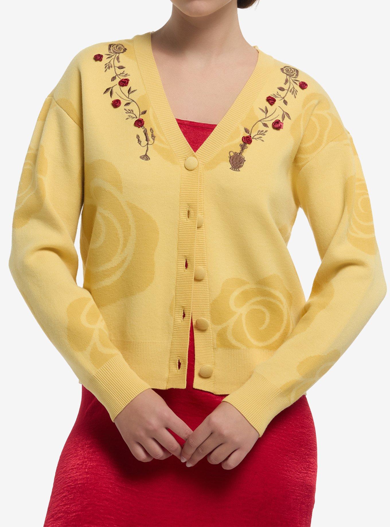 Her Universe Disney Beauty And The Beast Icon Rosette Cardigan Her Universe Exclusive, , hi-res