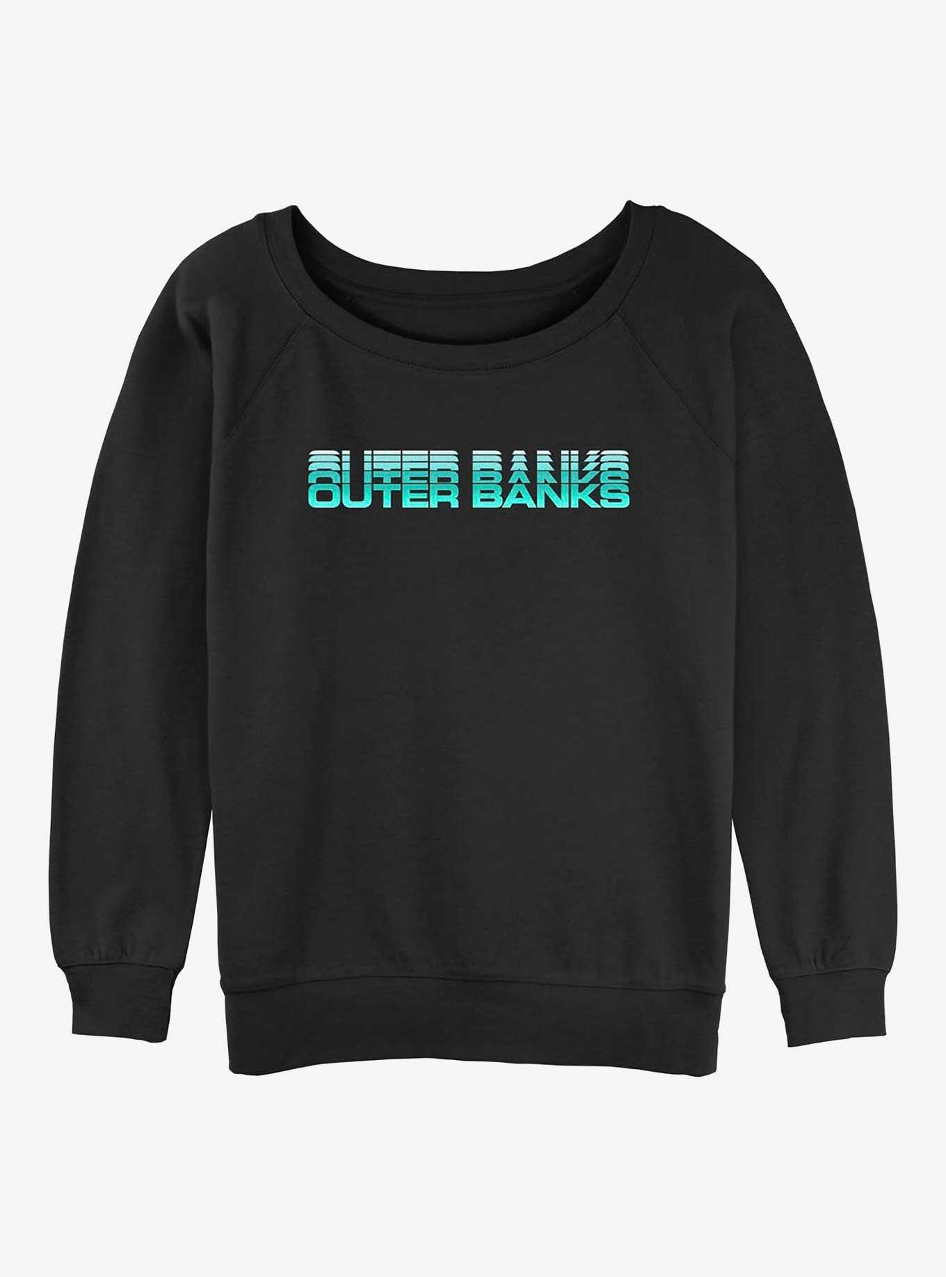 Outer Banks Stacked Logo Girls Slouchy Sweatshirt, , hi-res
