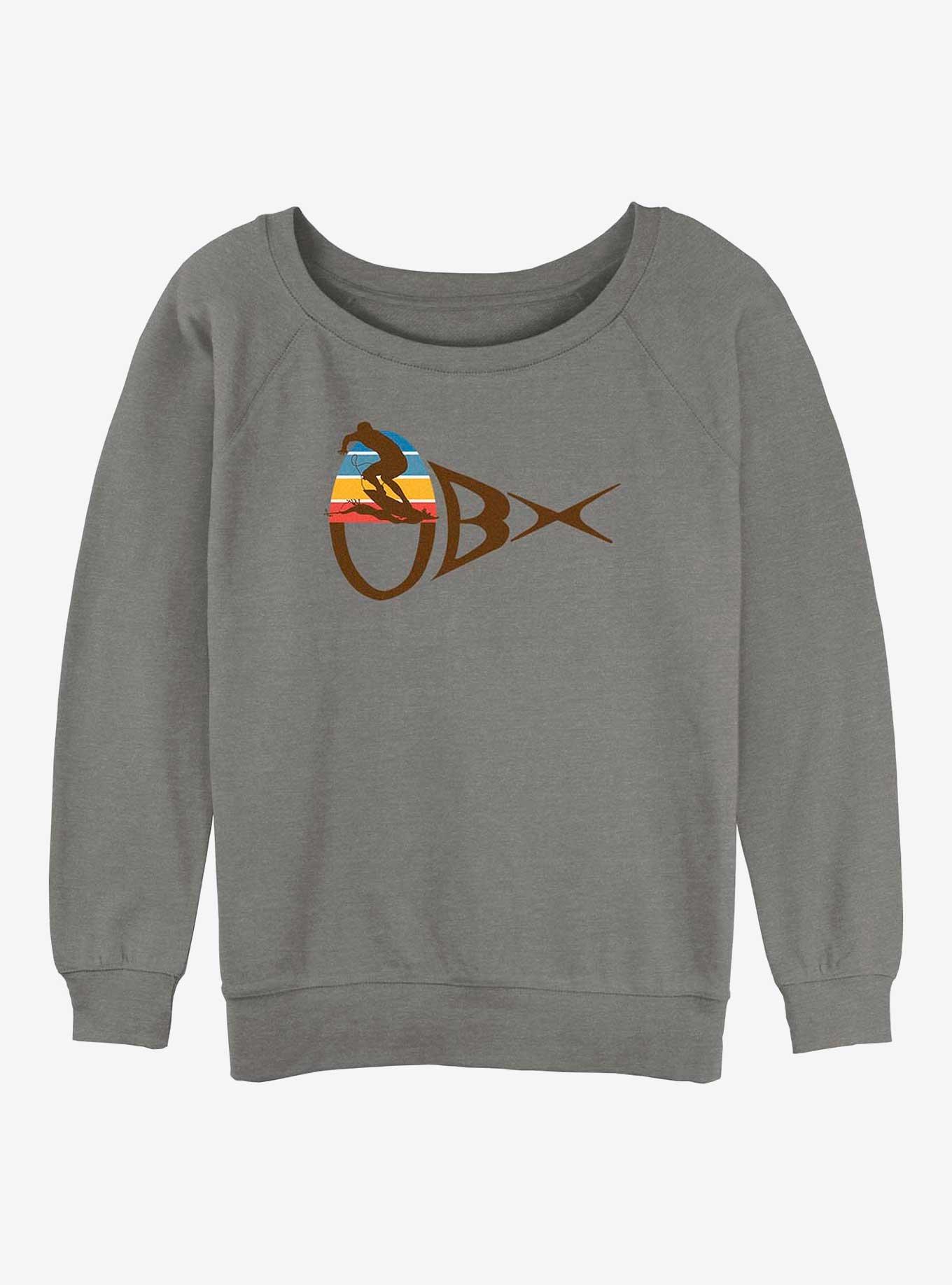 Outer Banks Surfing Silhouette Girls Slouchy Sweatshirt, , hi-res