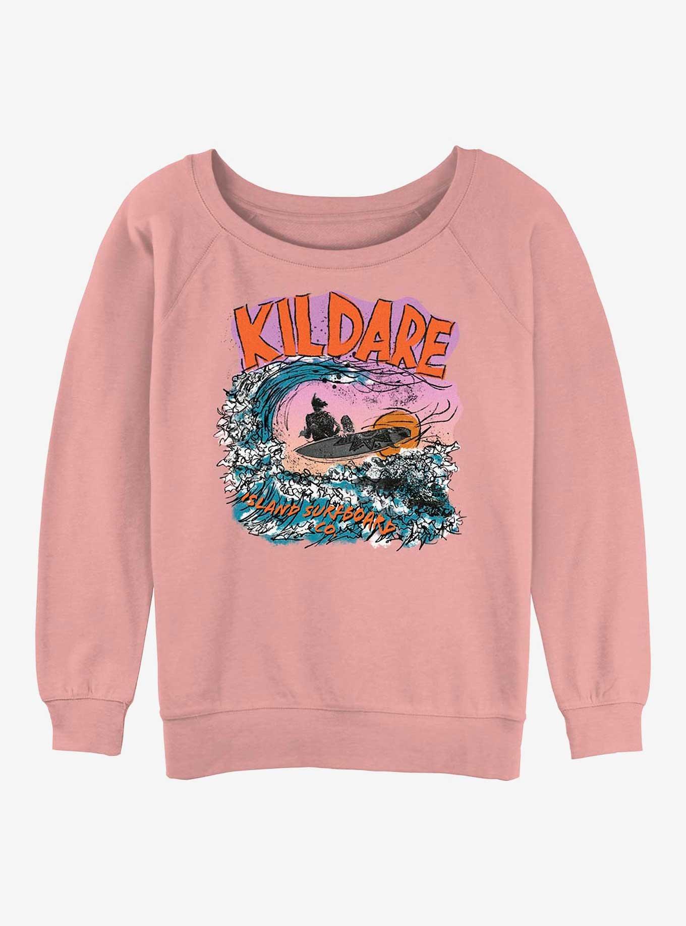 Outer Banks Graphic Kildare Island Girls Slouchy Sweatshirt, DESERTPNK, hi-res