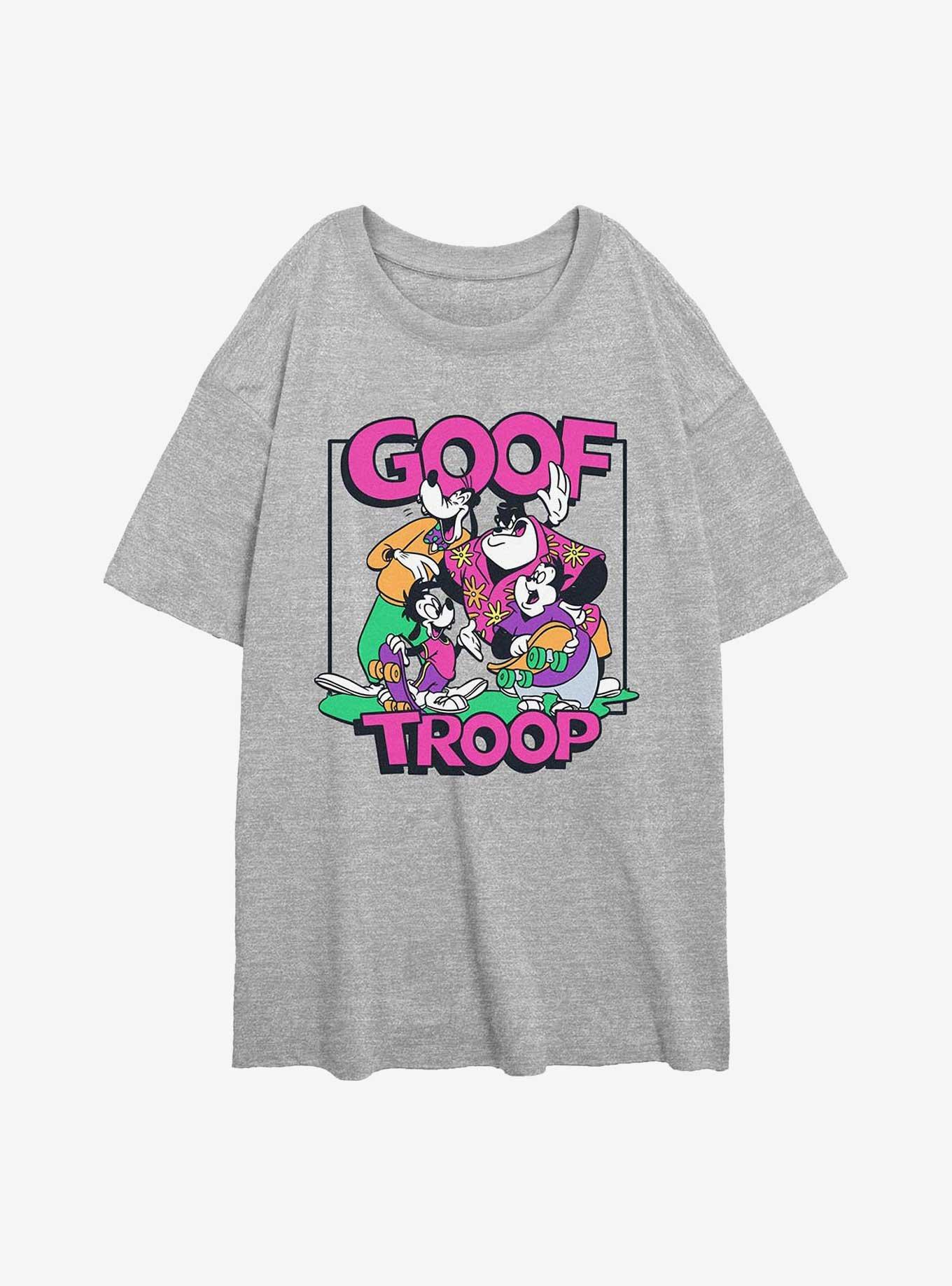 Disney A Goofy Movie Goof Troop Girls Oversized T-Shirt, ATH HTR, hi-res