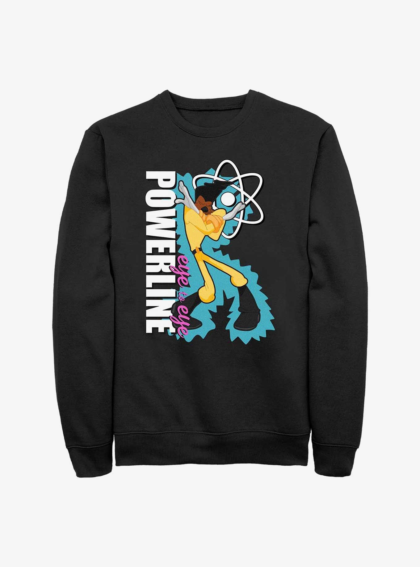 Disney A Goofy Movie Powerline Eye To Eye Sweatshirt, BLACK, hi-res