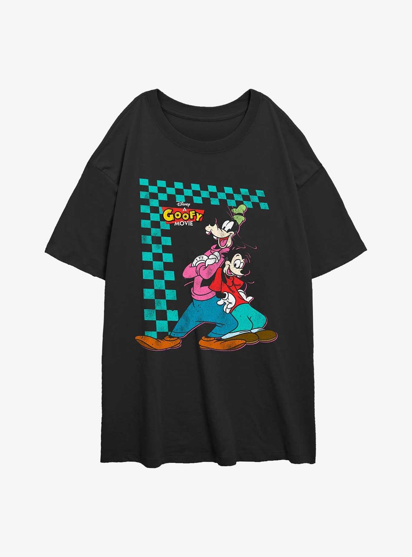 Disney A Goofy Movie Goofy And Max Girls Oversized T-Shirt, BLACK, hi-res