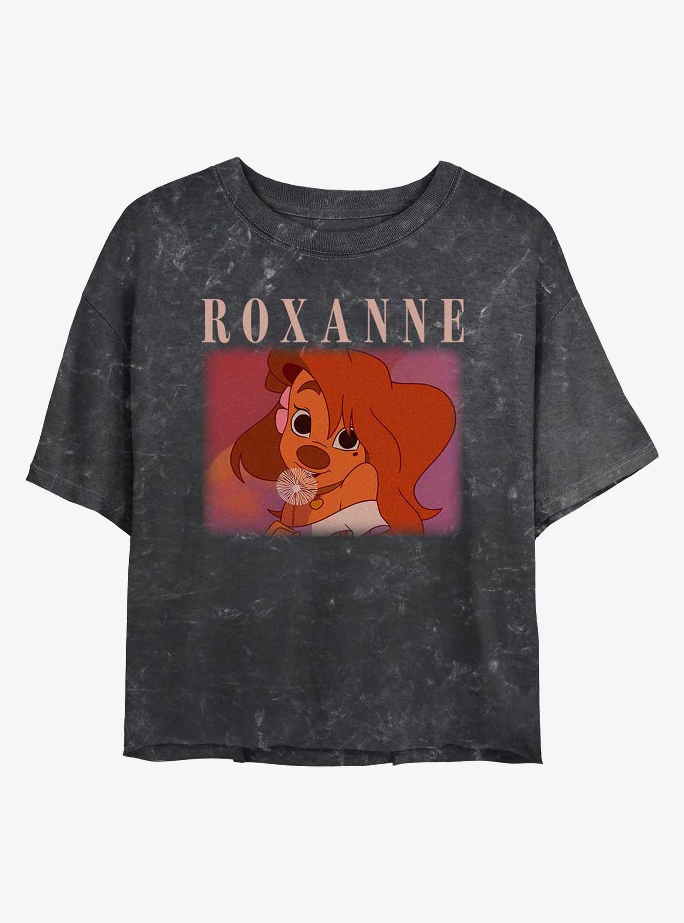 Disney A Goofy Movie Roxanne Girls Mineral Wash Crop T-Shirt, BLACK, hi-res