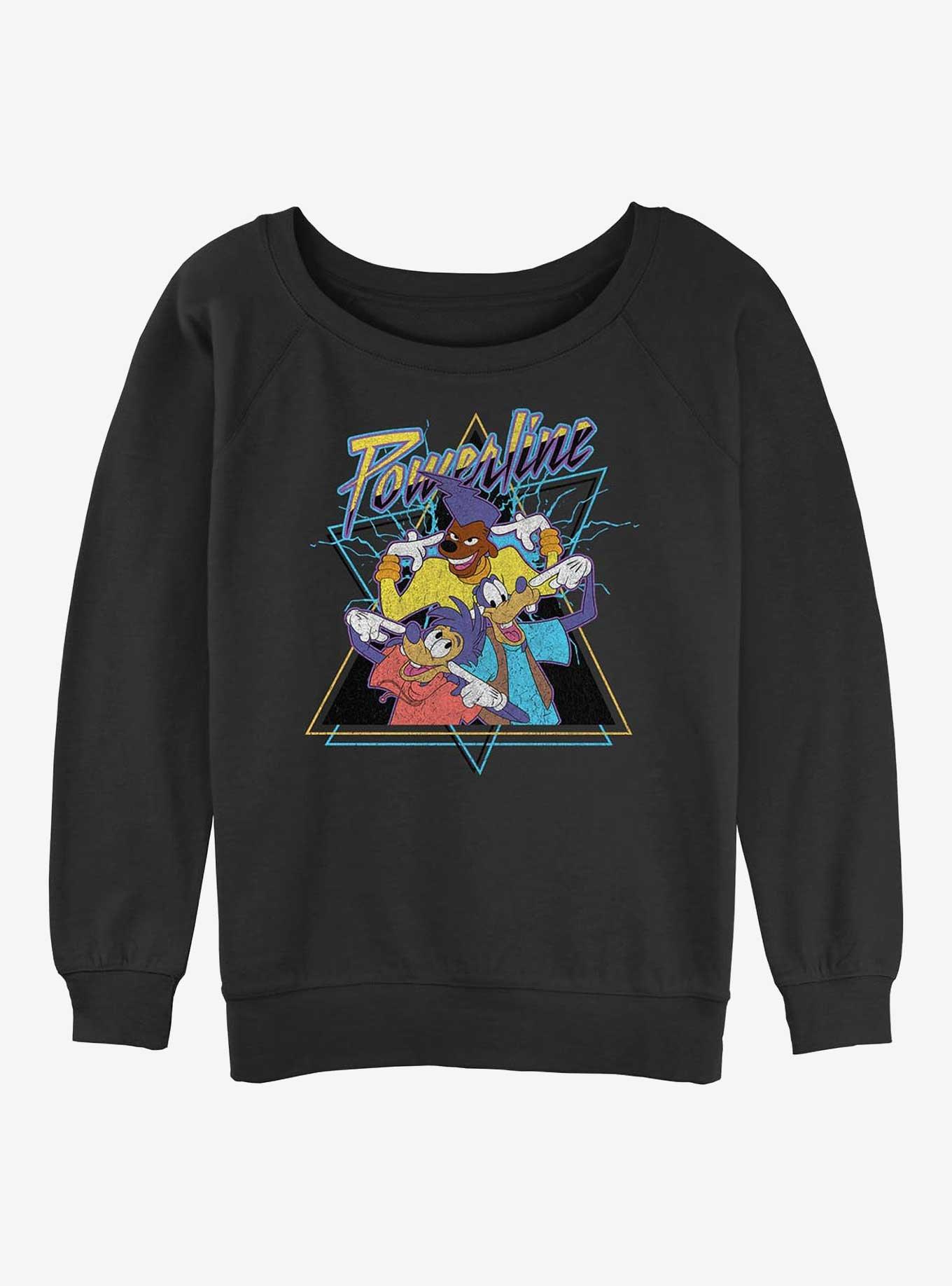 Disney A Goofy Movie Powerline Goof Group Girls Slouchy Sweatshirt, , hi-res