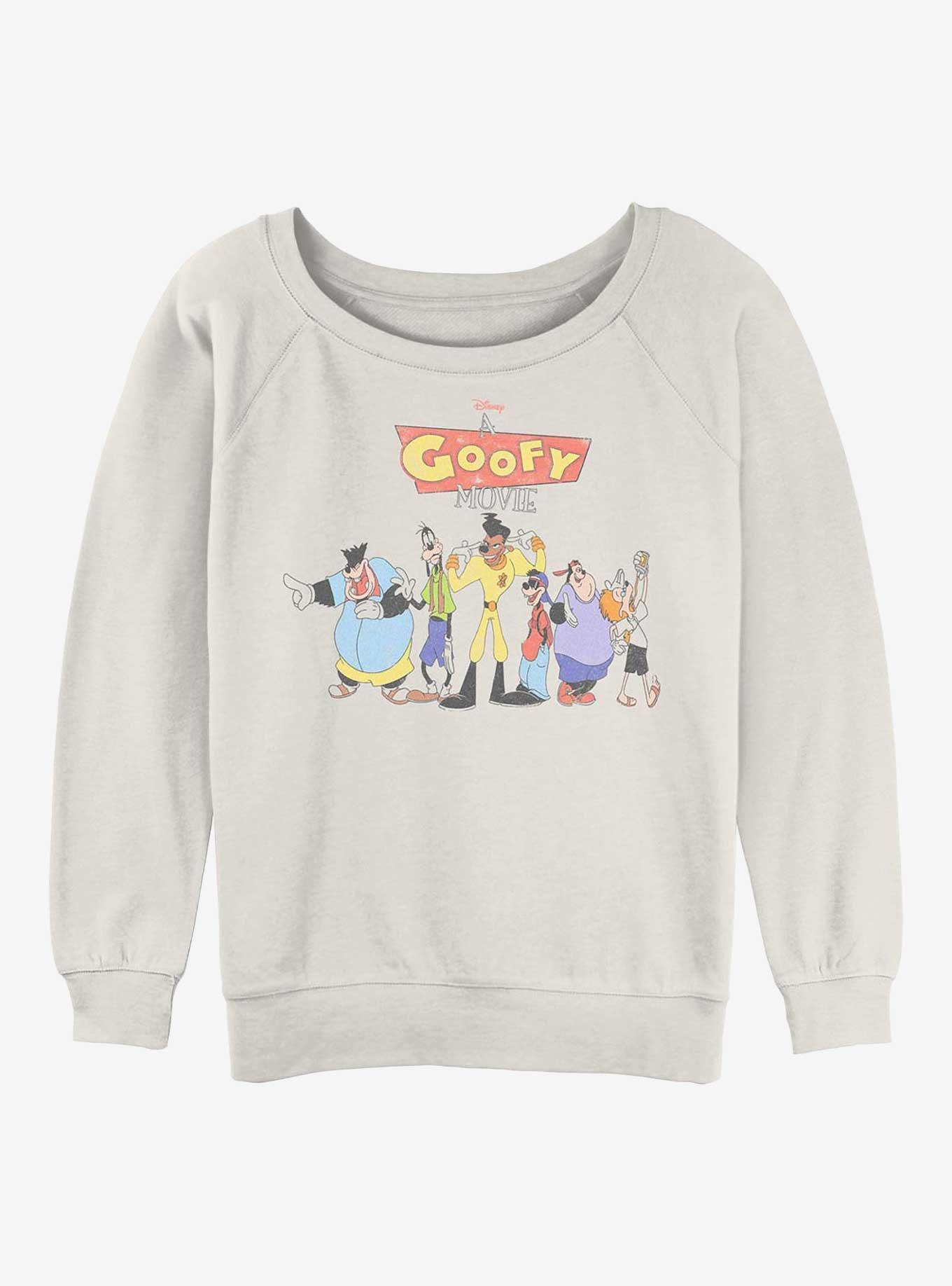 Disney A Goofy Movie Cast Girls Slouchy Sweatshirt, EGRET, hi-res