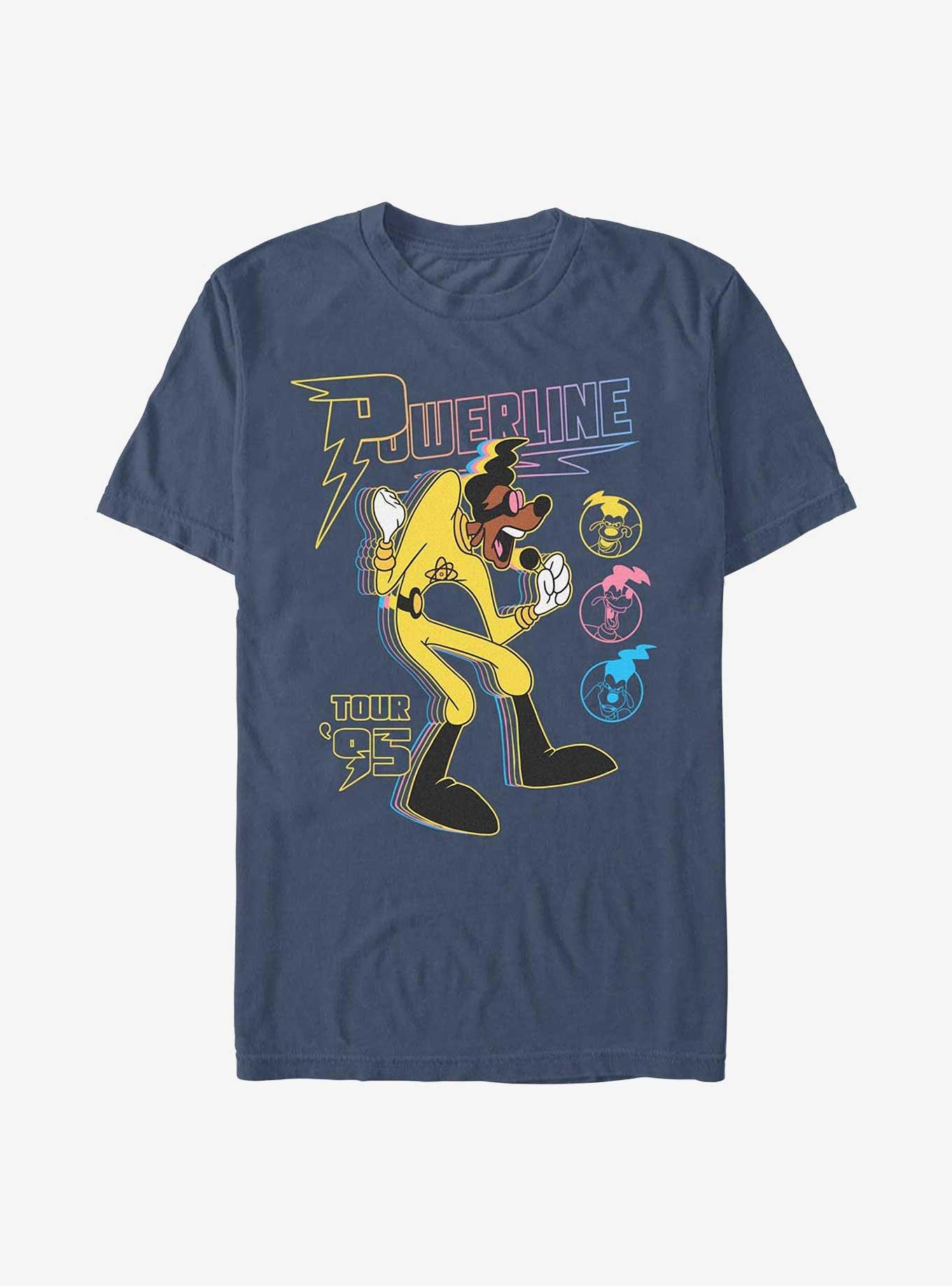 Disney A Goofy Movie Powerline Tour Icons Garment Dye T-Shirt, DENIM, hi-res