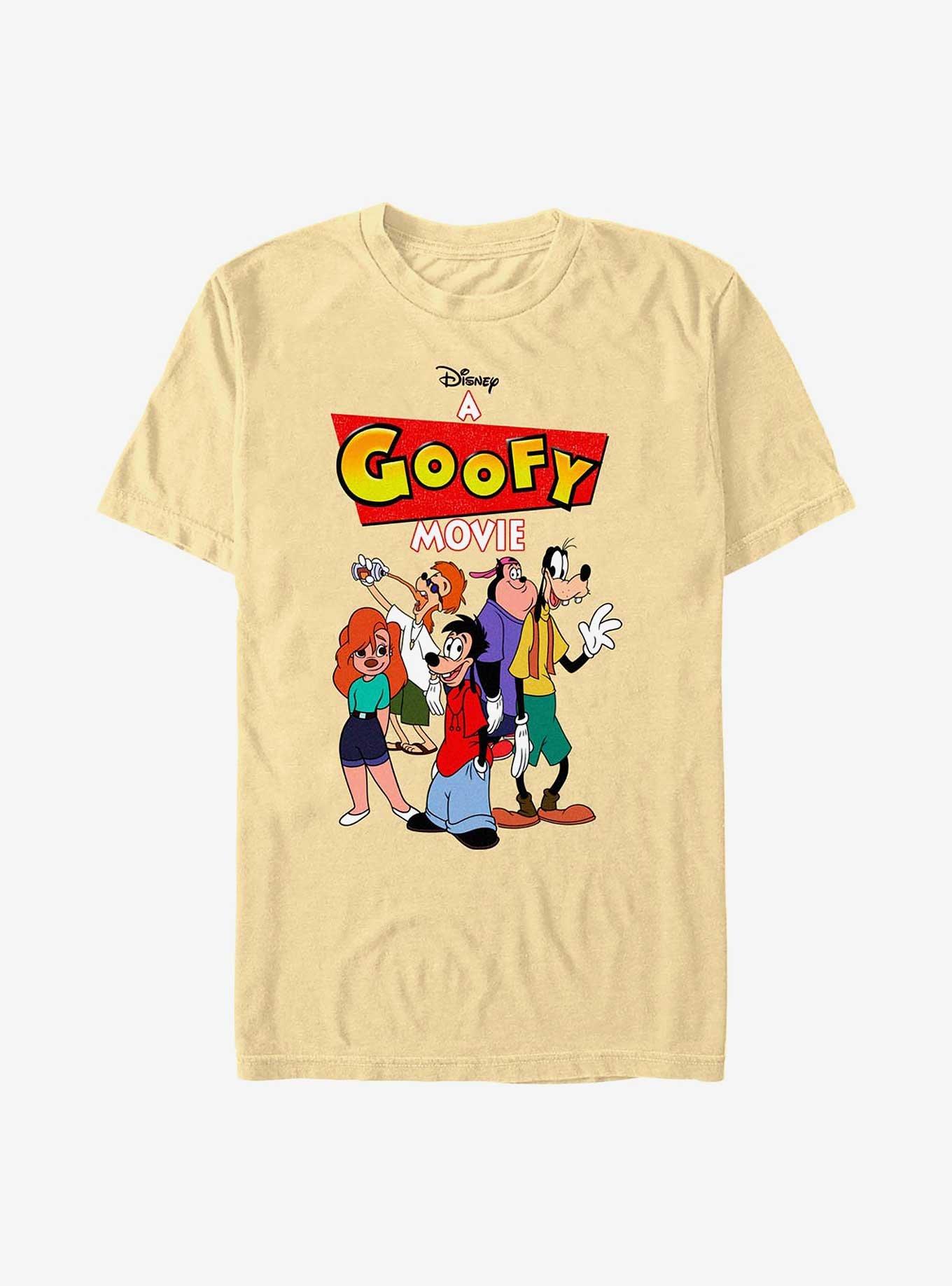 Disney A Goofy Movie Logo Group Garment Dye T-Shirt, BUTTER, hi-res