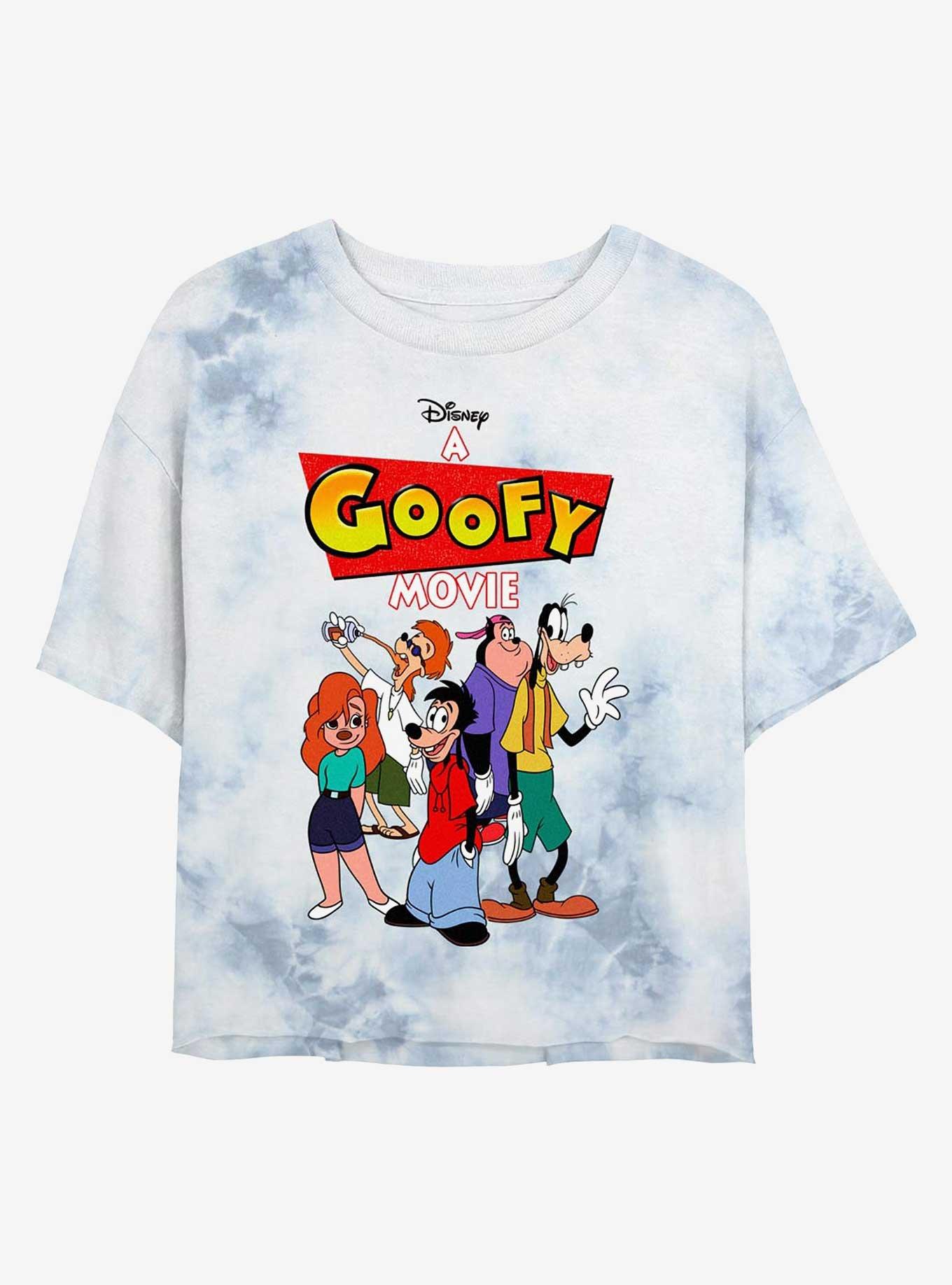 Disney A Goofy Movie Logo Group Girls Tie-Dye Crop T-Shirt, , hi-res