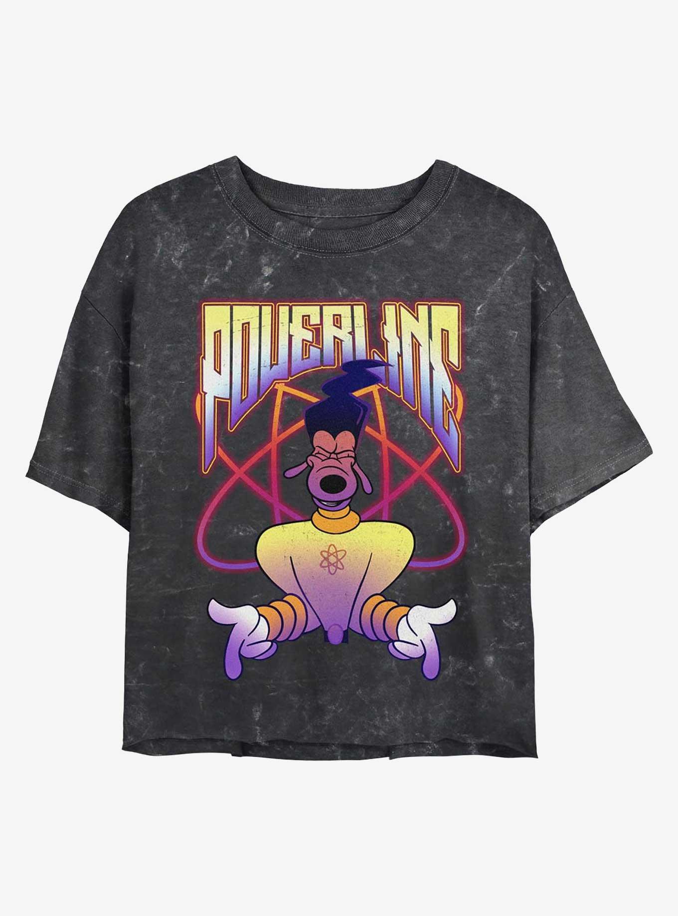 Disney A Goofy Movie Powerline Jam Girls Mineral Wash Crop T-Shirt, , hi-res