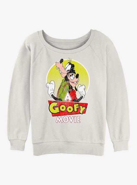 Disney A Goofy Movie Goof And Son Girls Slouchy Sweatshirt - BEIGETAN ...