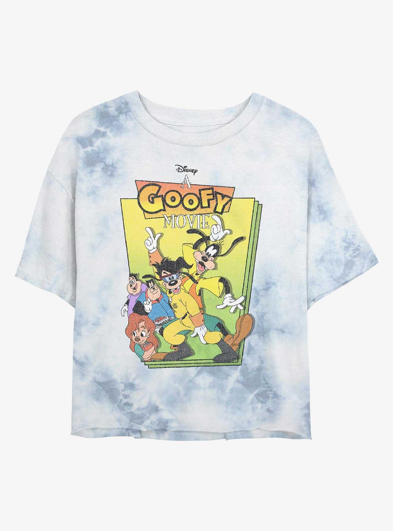 Disney A Goofy Movie Cover Girls Tie-Dye Crop T-Shirt, WHITEBLUE, hi-res