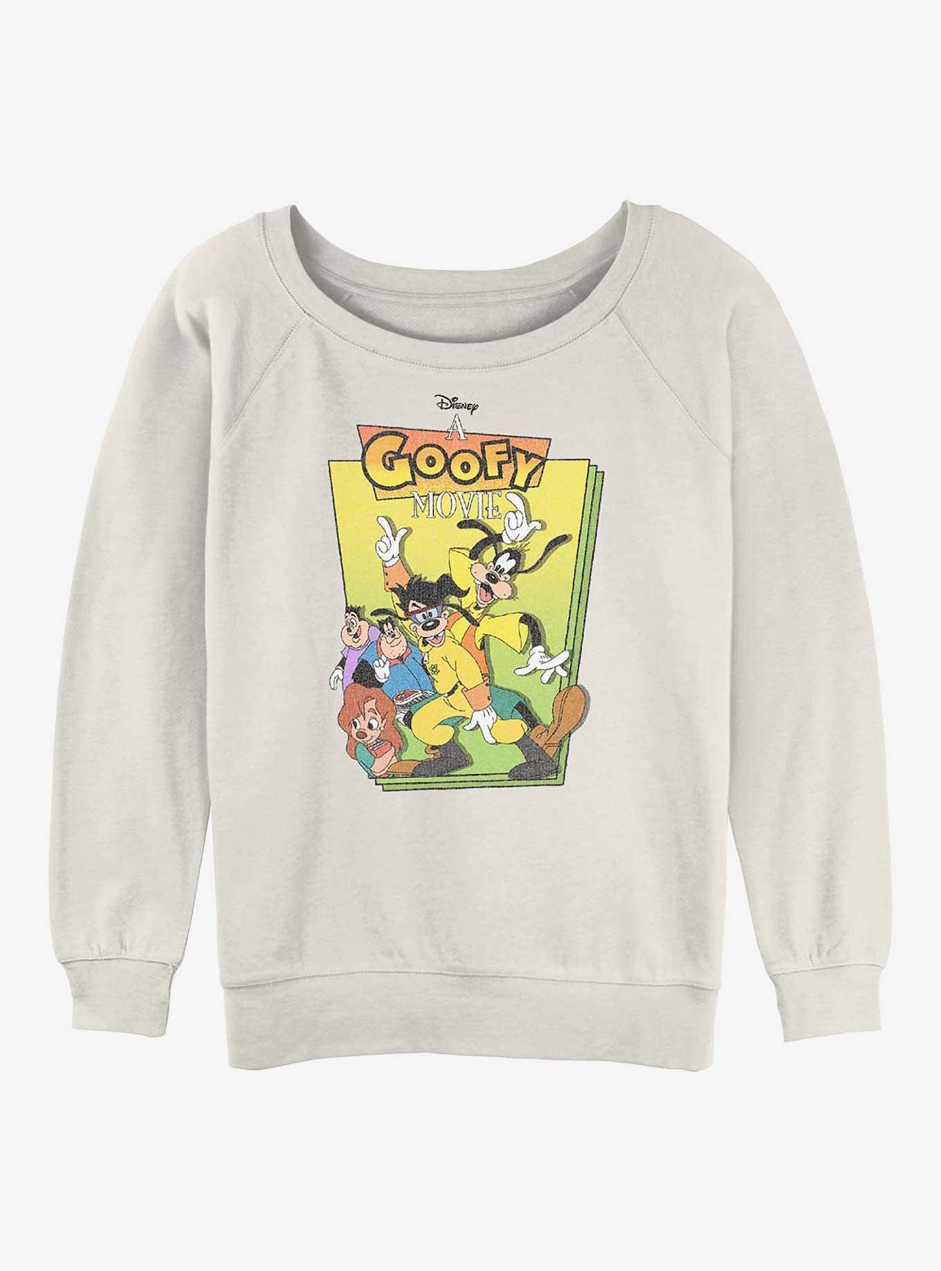 Disney A Goofy Movie Cover Girls Slouchy Sweatshirt, EGRET, hi-res