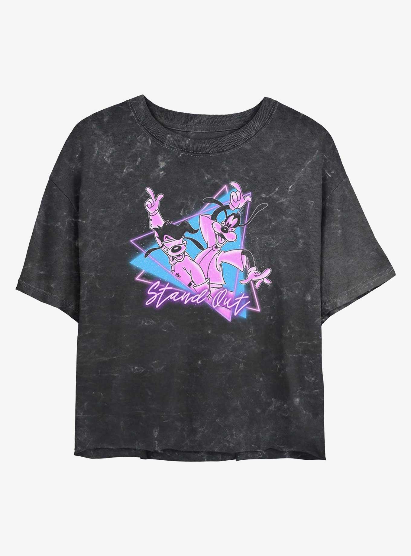 Disney A Goofy Movie Stand Out Max & Goofy Girls Mineral Wash Crop T-Shirt, , hi-res