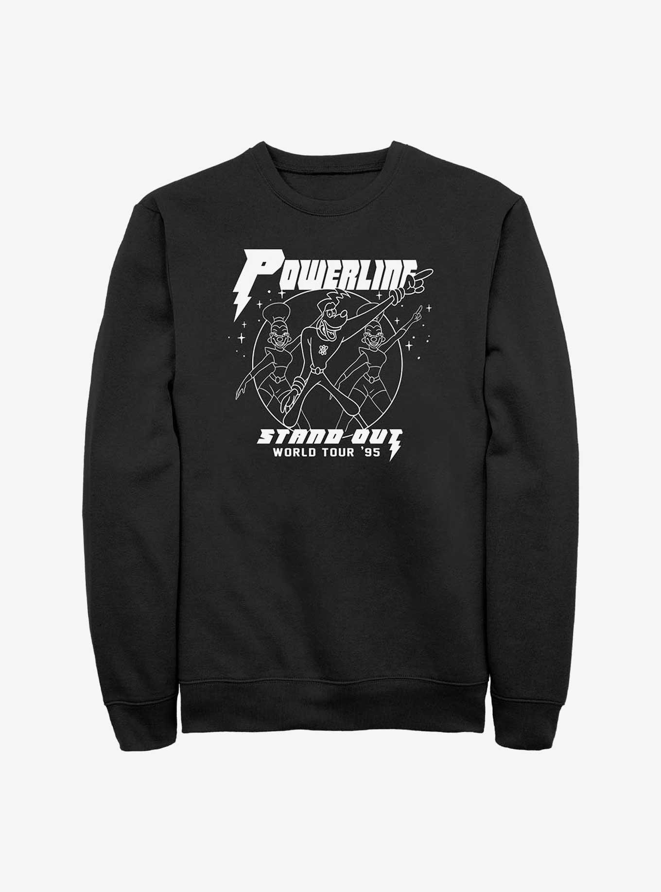 Disney A Goofy Movie Powerline World Tour Stand Out Sweatshirt, BLACK, hi-res