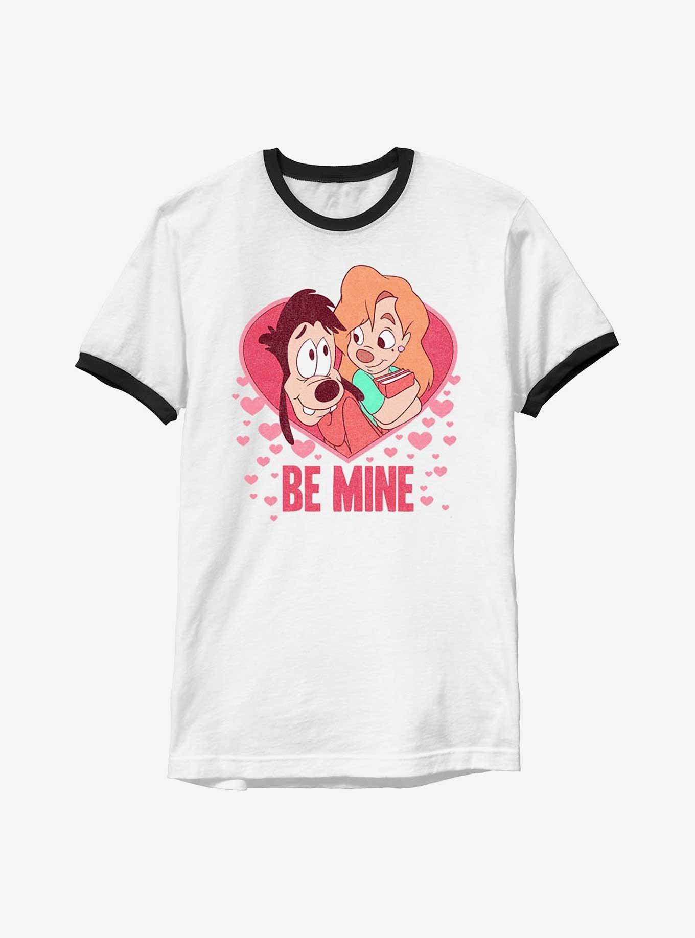 Disney A Goofy Movie Max And Roxanne Be Mine Ringer T-Shirt, WHTBLK, hi-res