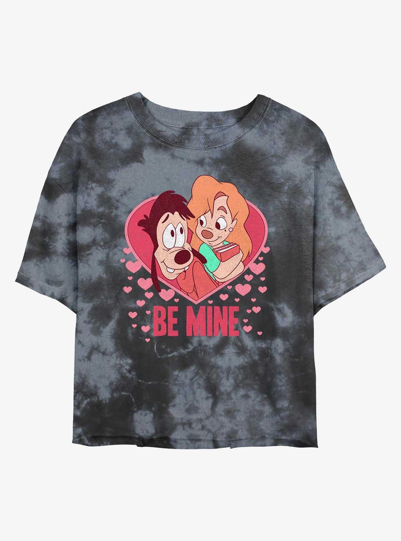 Disney A Goofy Movie Max And Roxanne Be Mine Girls Tie-Dye Crop T-Shirt, , hi-res