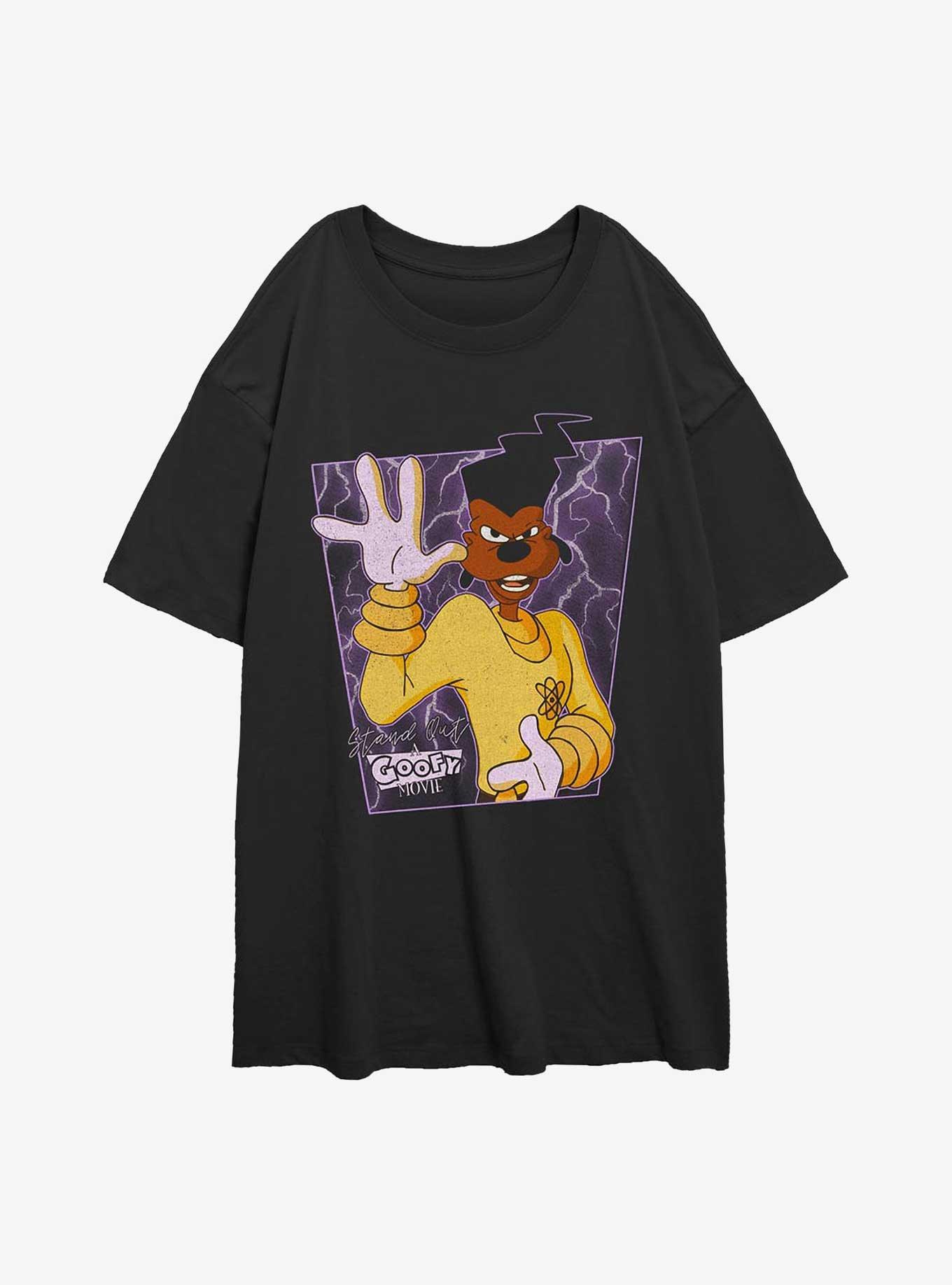 Disney A Goofy Movie Stand Out Powerline Girls Oversized T-Shirt, BLACK, hi-res