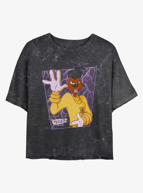 Disney A Goofy Movie Stand Out Powerline Girls Mineral Wash Crop T ...