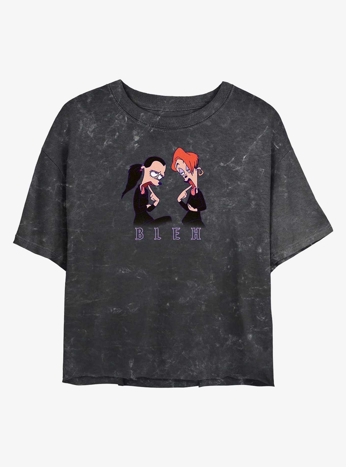 Disney A Goofy Movie Bleh Goth Girls Mineral Wash Crop T-Shirt, , hi-res