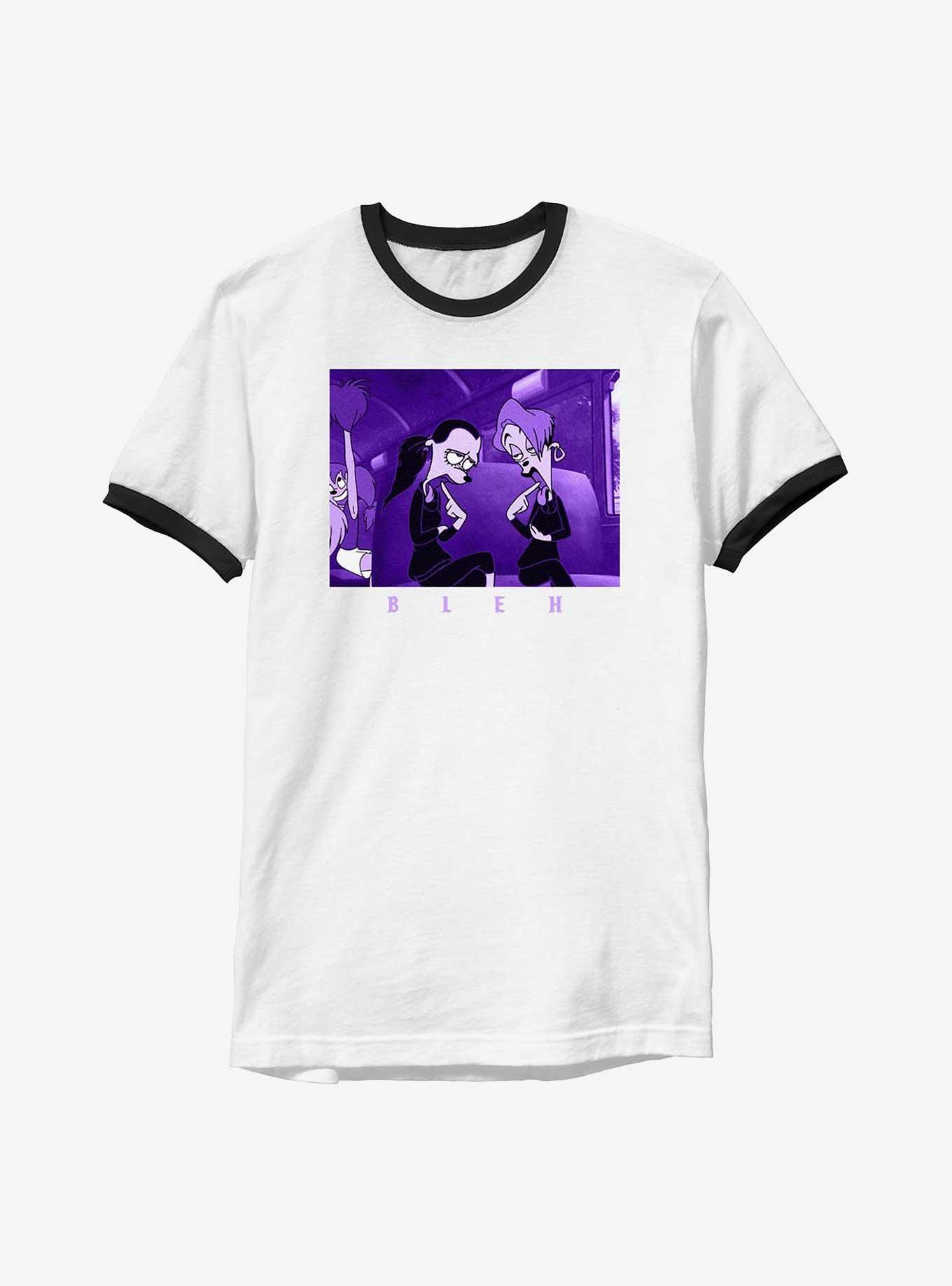 Disney A Goofy Movie Goth Kids Bleh Ringer T-Shirt, WHTBLK, hi-res