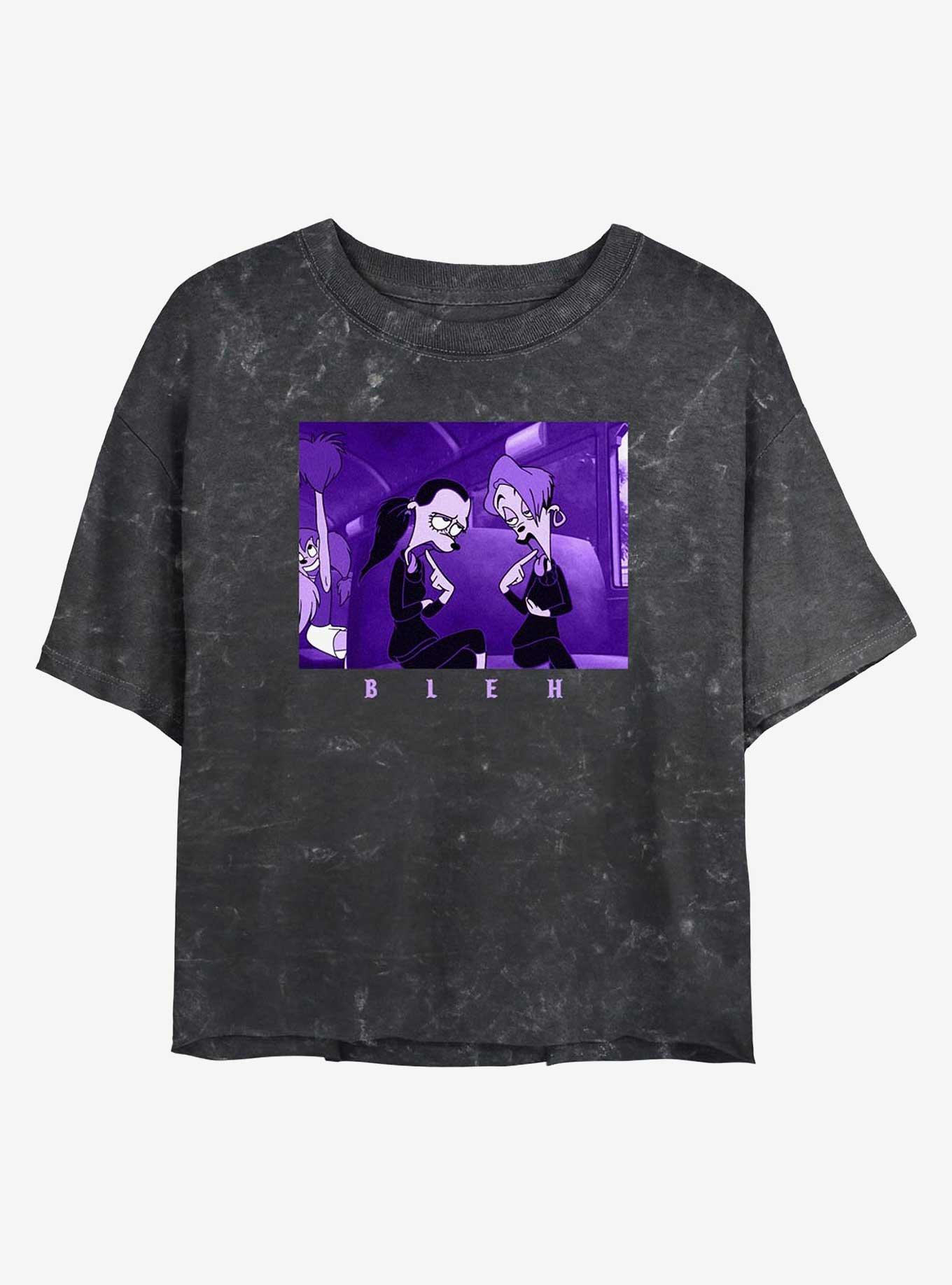 Disney A Goofy Movie Goth Kids Bleh Girls Mineral Wash Crop T-Shirt, , hi-res
