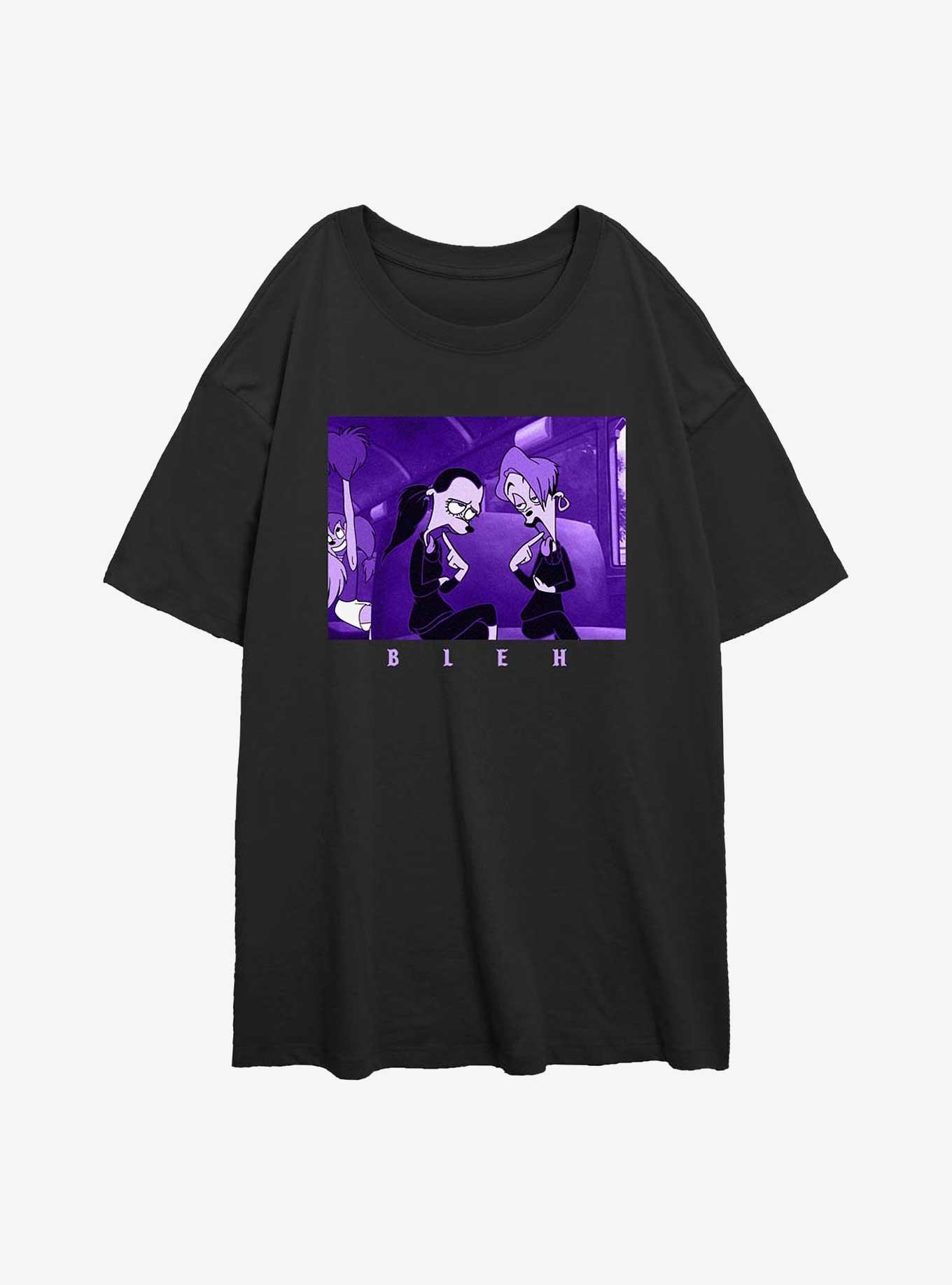Disney A Goofy Movie Goth Kids Bleh Girls Oversized T-Shirt, BLACK, hi-res