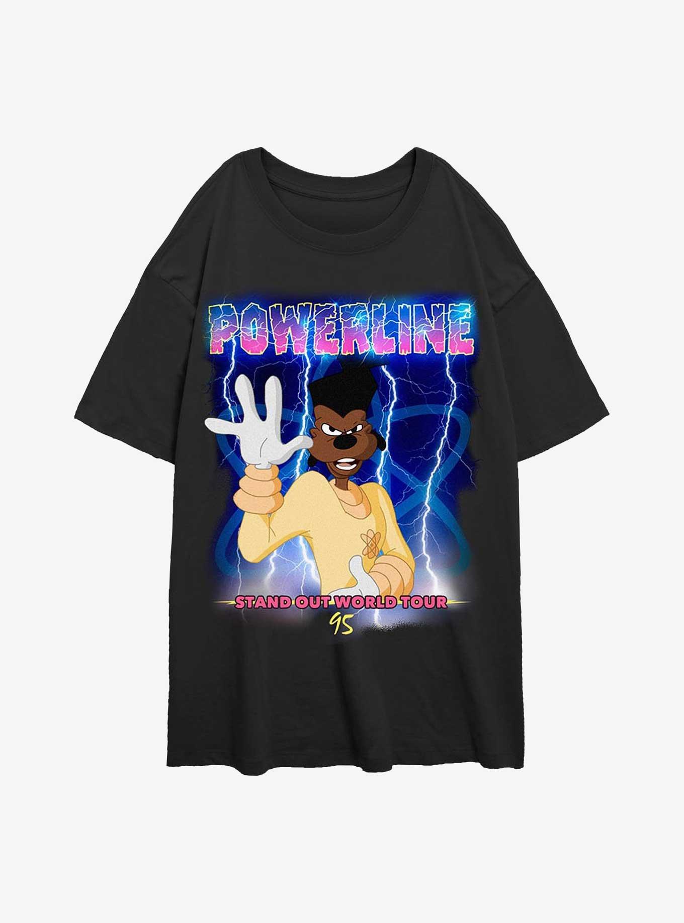 NULL Disney A Goofy Movie Powerline Stand Out Tour '95 Girls Oversized T-Shirt