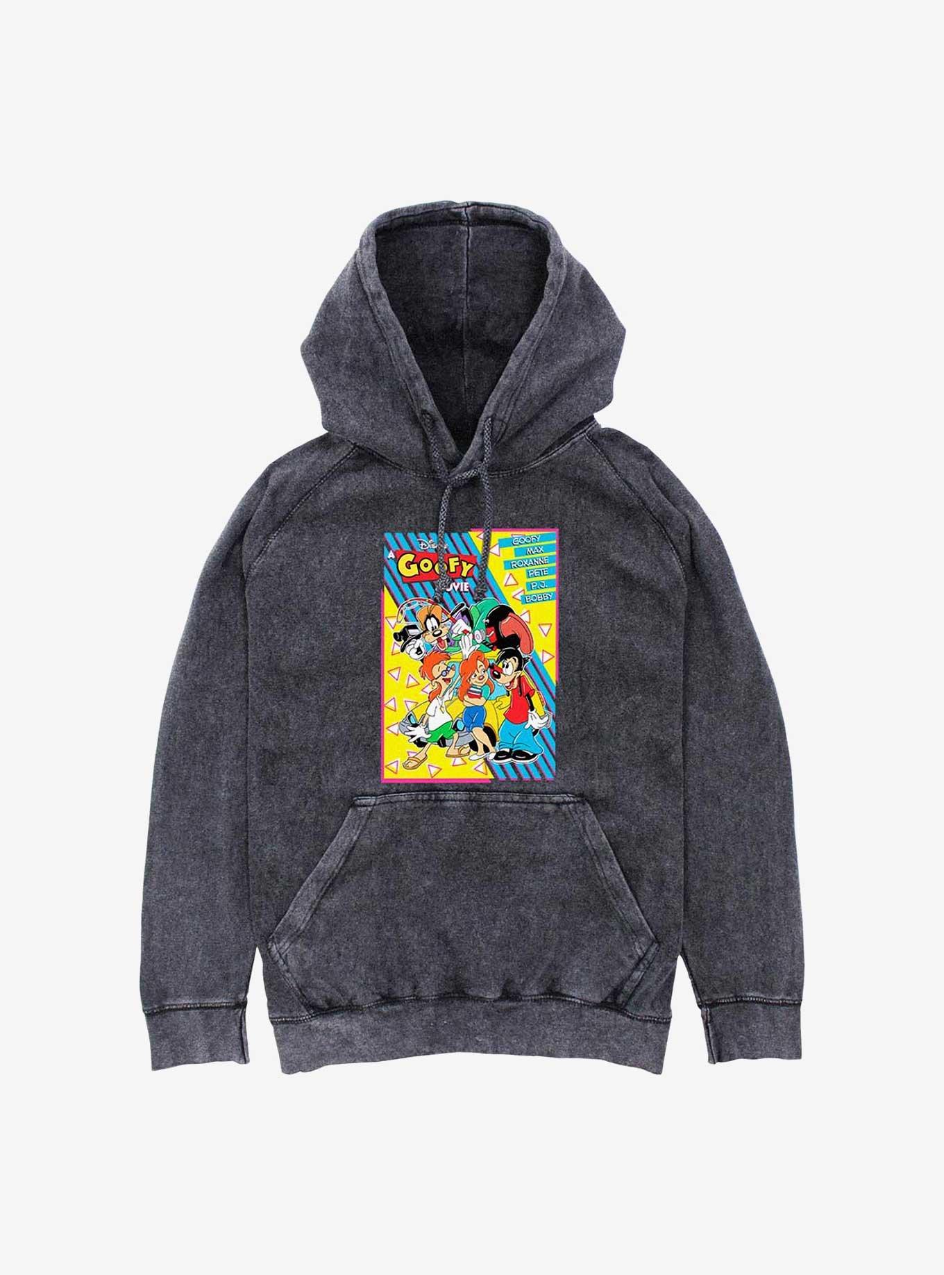 Disney A Goofy Movie Retro Cast Mineral Wash Hoodie, BLACK, hi-res
