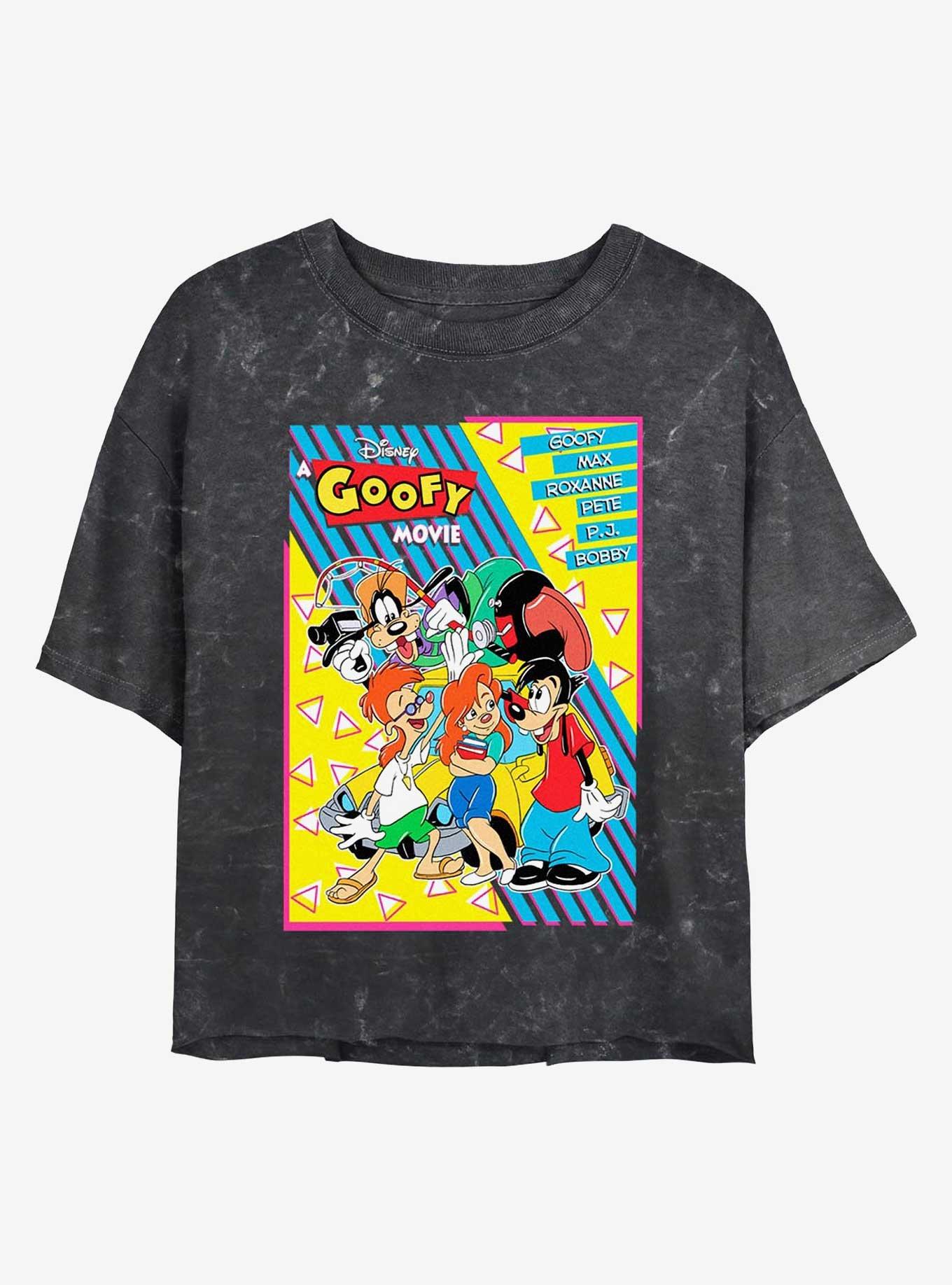 Disney A Goofy Movie Retro Cast Girls Mineral Wash Crop T-Shirt, , hi-res