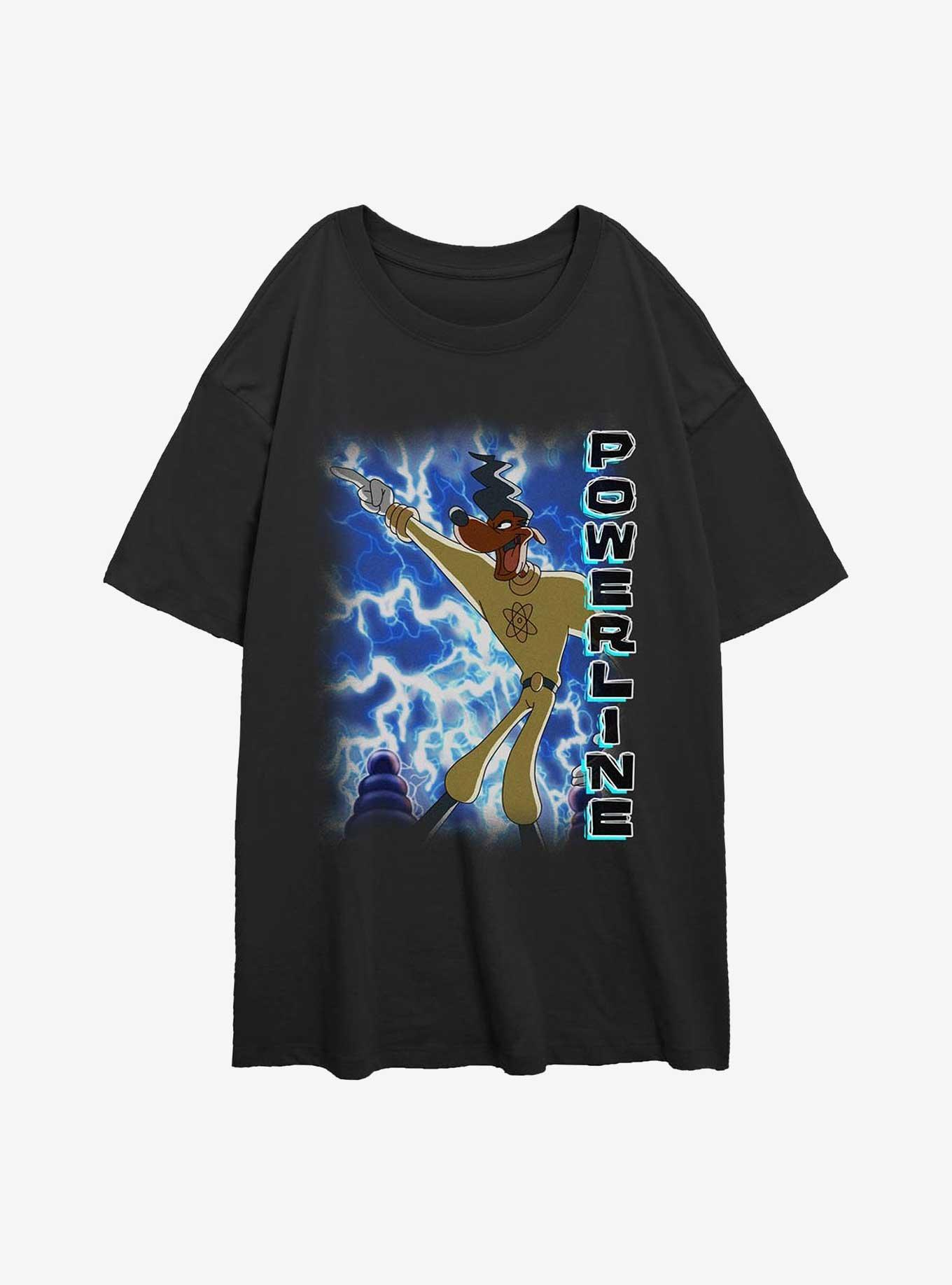 Disney A Goofy Movie Poweline Pose Girls Oversized T-Shirt, BLACK, hi-res