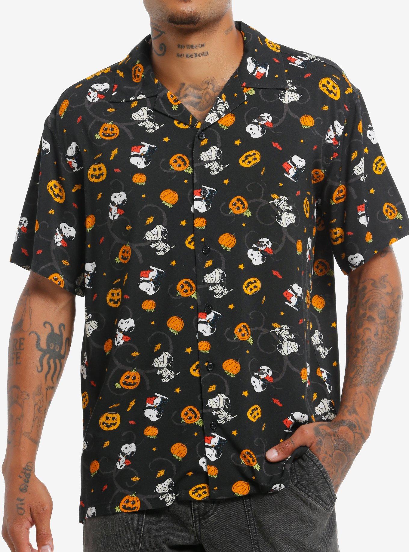 Peanuts Snoopy Halloween Woven Button-Up, , hi-res