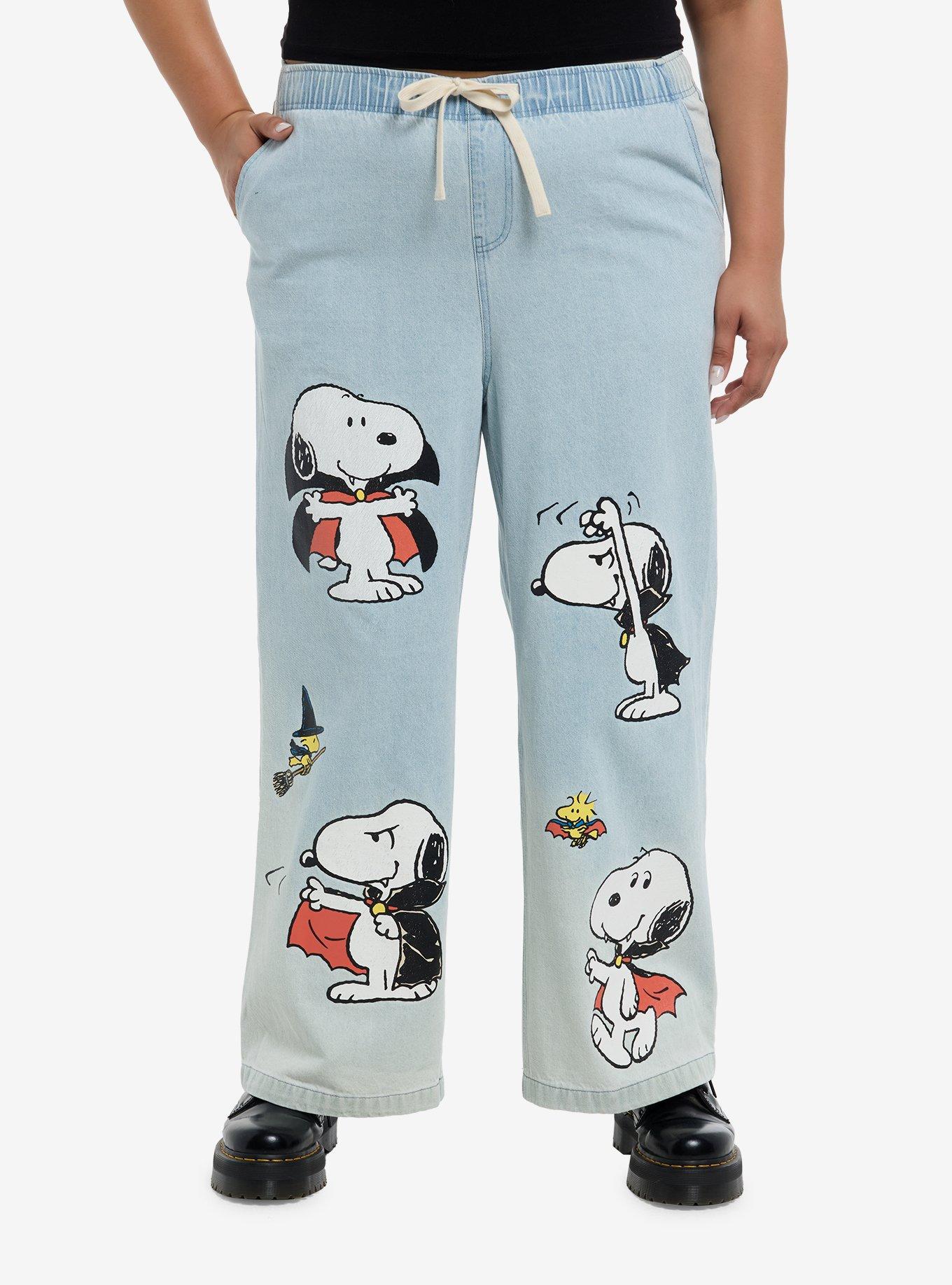 Peanuts Snoopy Halloween Denim Pants Plus Size, , hi-res