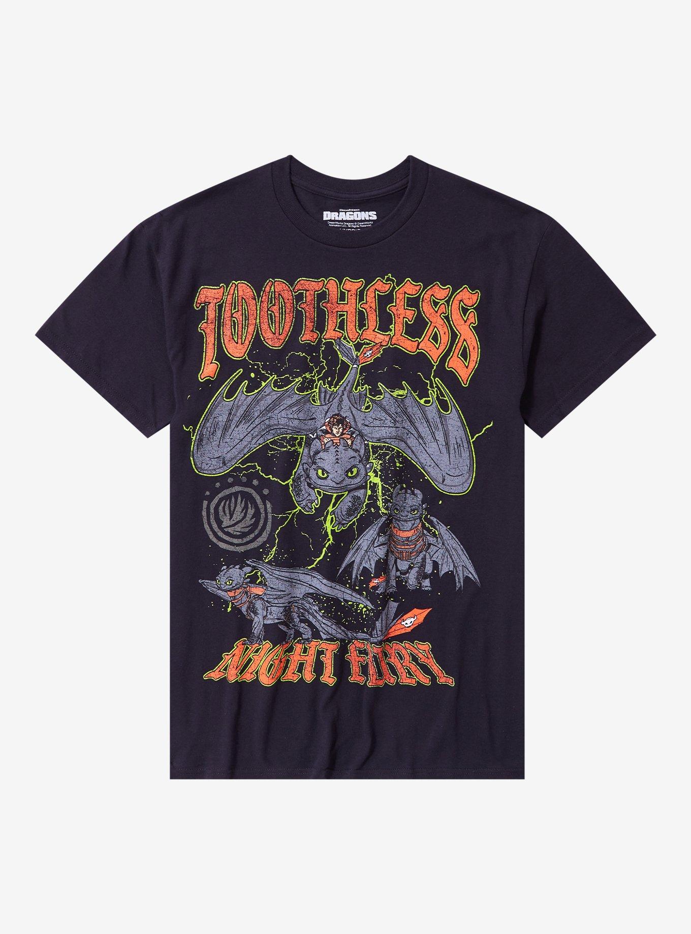 How To Train Your Dragon Night Fury Collage Vintage T-Shirt, , hi-res