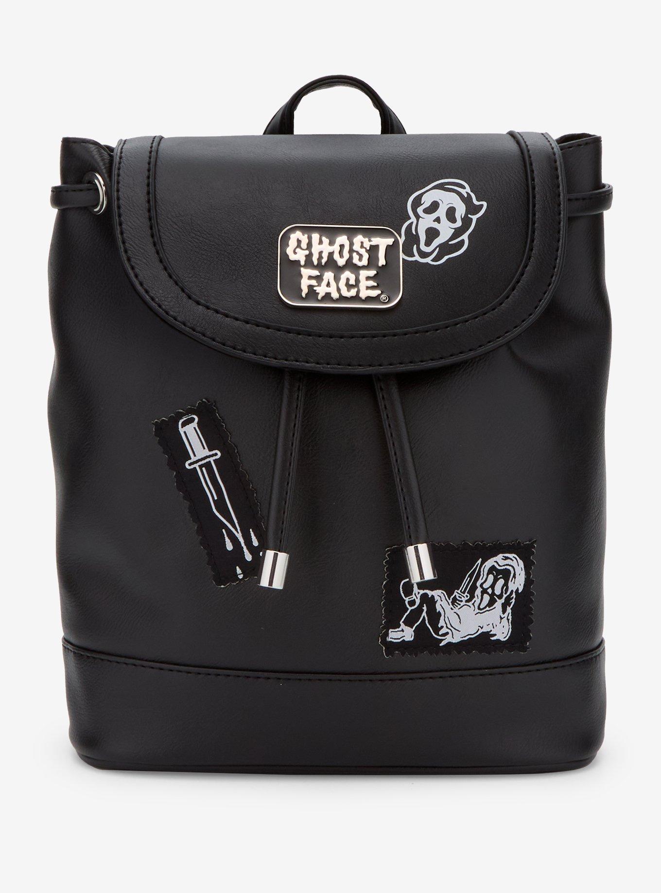 Black Ghost Graphic Mini Backpack - Youthful Cute Design Monochrome Haunted Hallows Backpack | Lively Ghosts main image 3