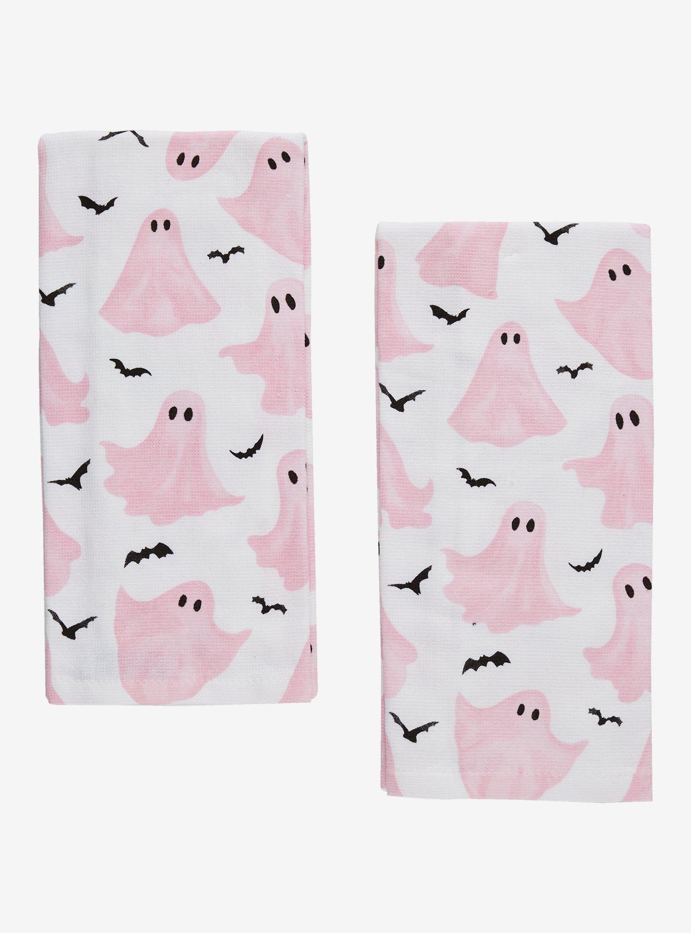 Pink Ghost Kitchen Towel Set, , hi-res