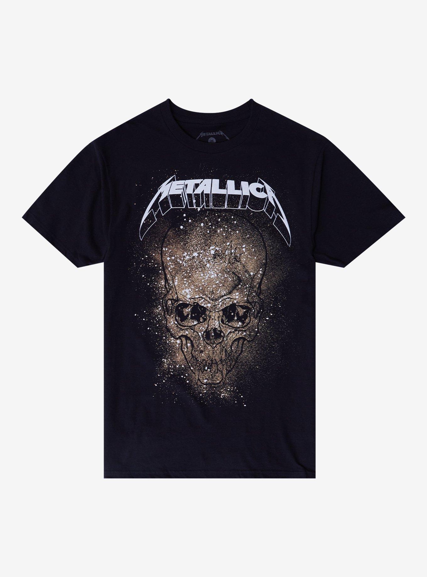 Rock Never Die T-Shirt Uomo Skull Biker Con Glow In The Dark, 100% Cotone, Maglia Metallara