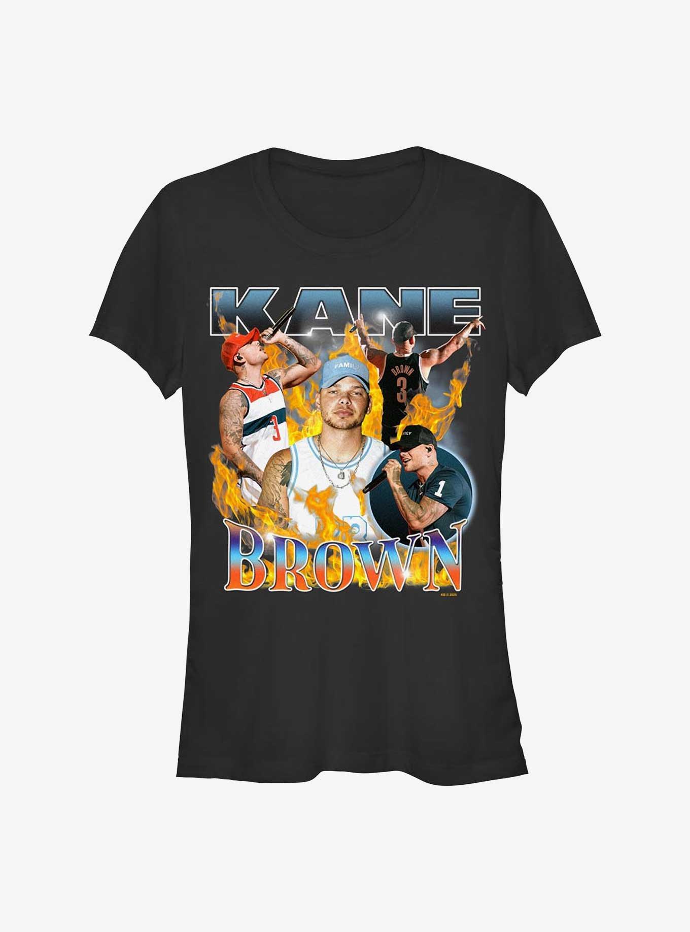 Kane Brown Flames Collage Girls T-Shirt, , hi-res