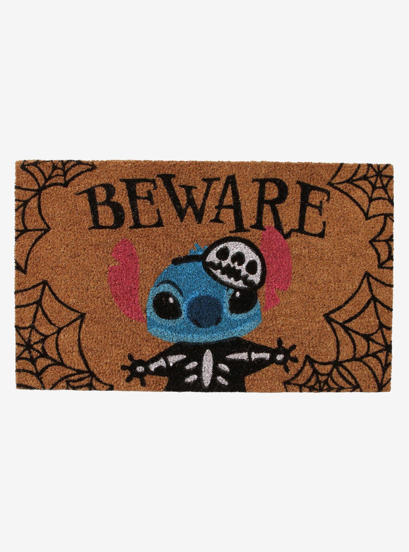 Disney Stitch Halloween Beware Doormat, , hi-res