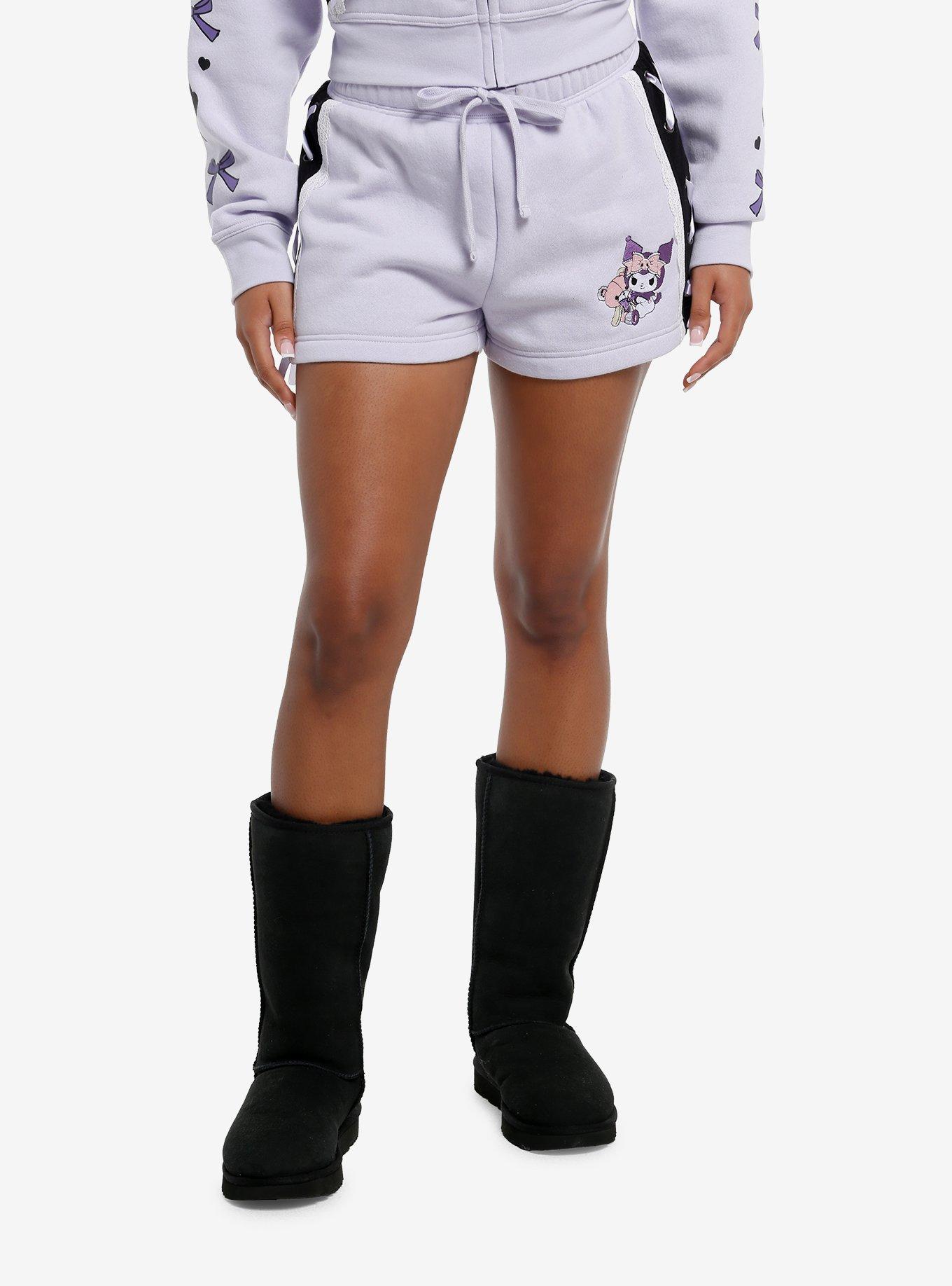 Kuromi Pastel Bear Ribbon Lounge Shorts, , hi-res