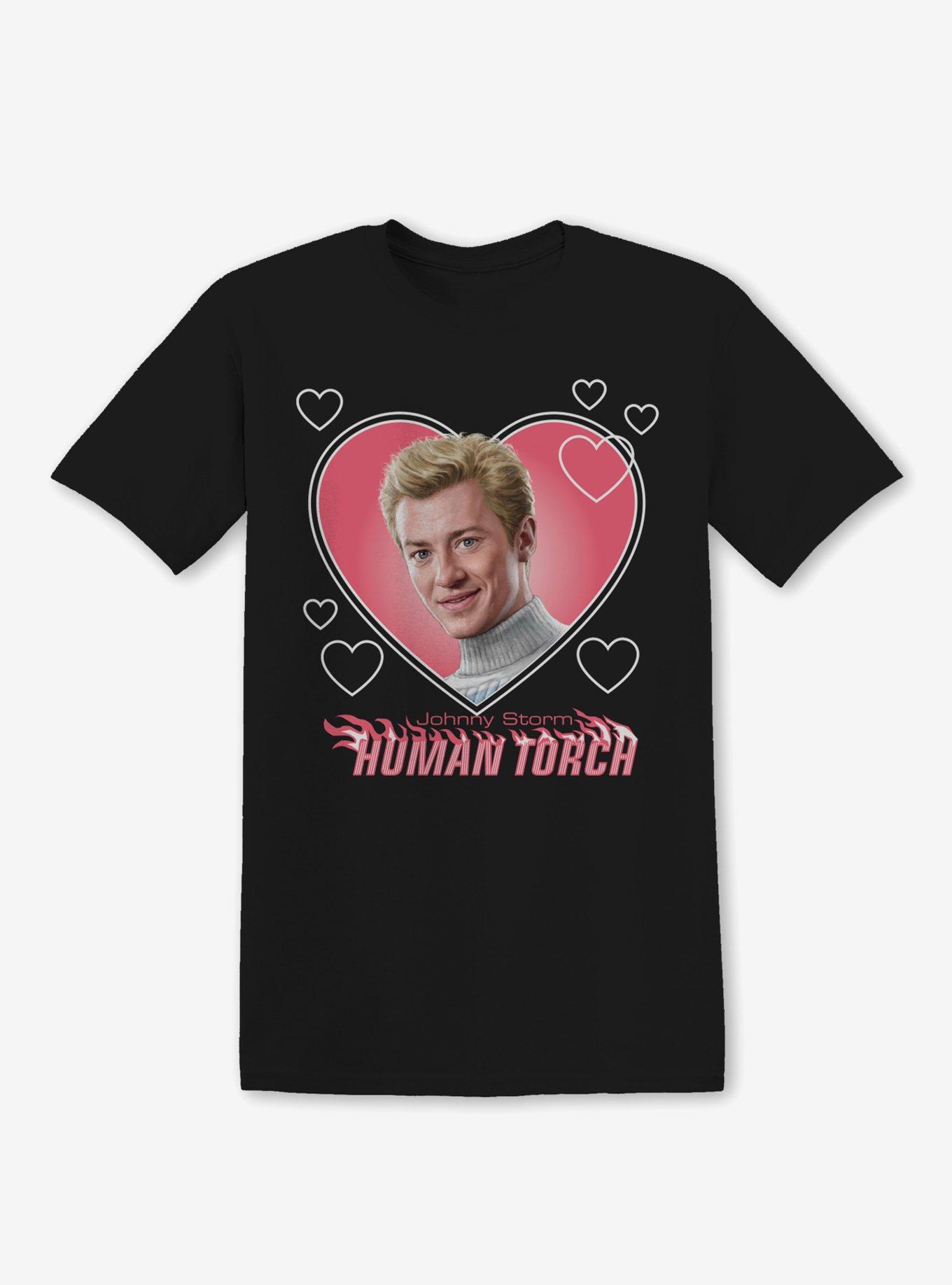 Marvel Fantastic Four Human Torch Heart Girls T-Shirt, , hi-res