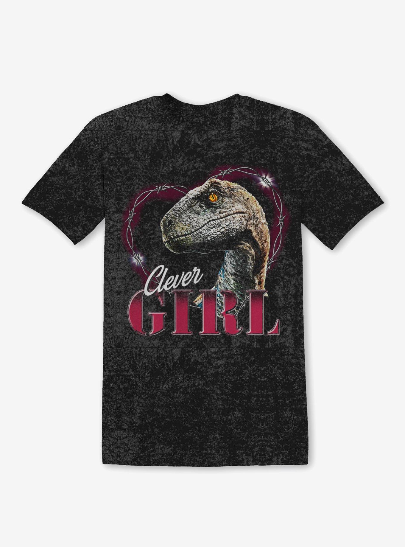 Jurassic Park Clever Girl Velociraptor Mineral Wash Girls T-Shirt, , hi-res